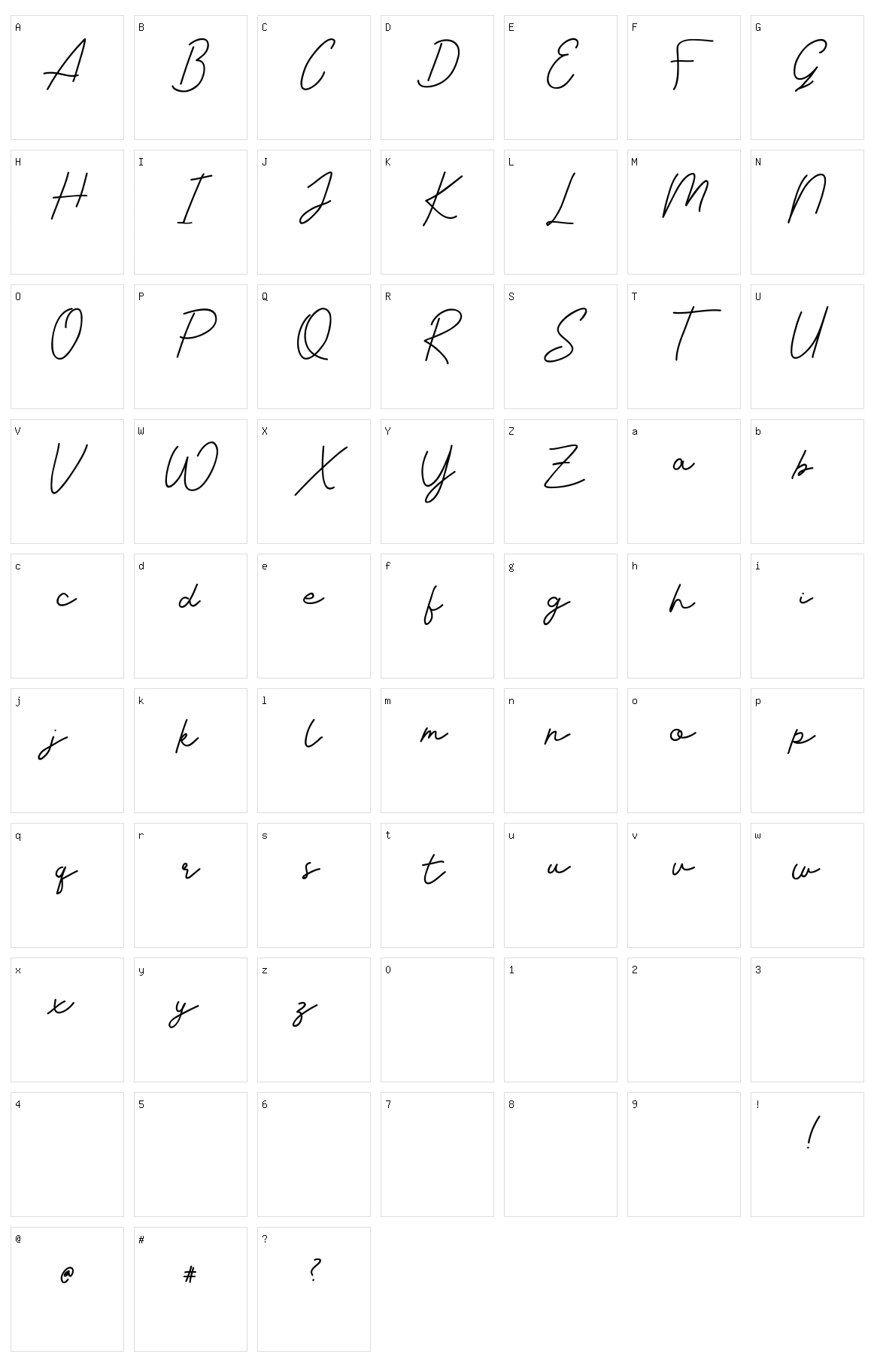 Livvie Signature Character Set