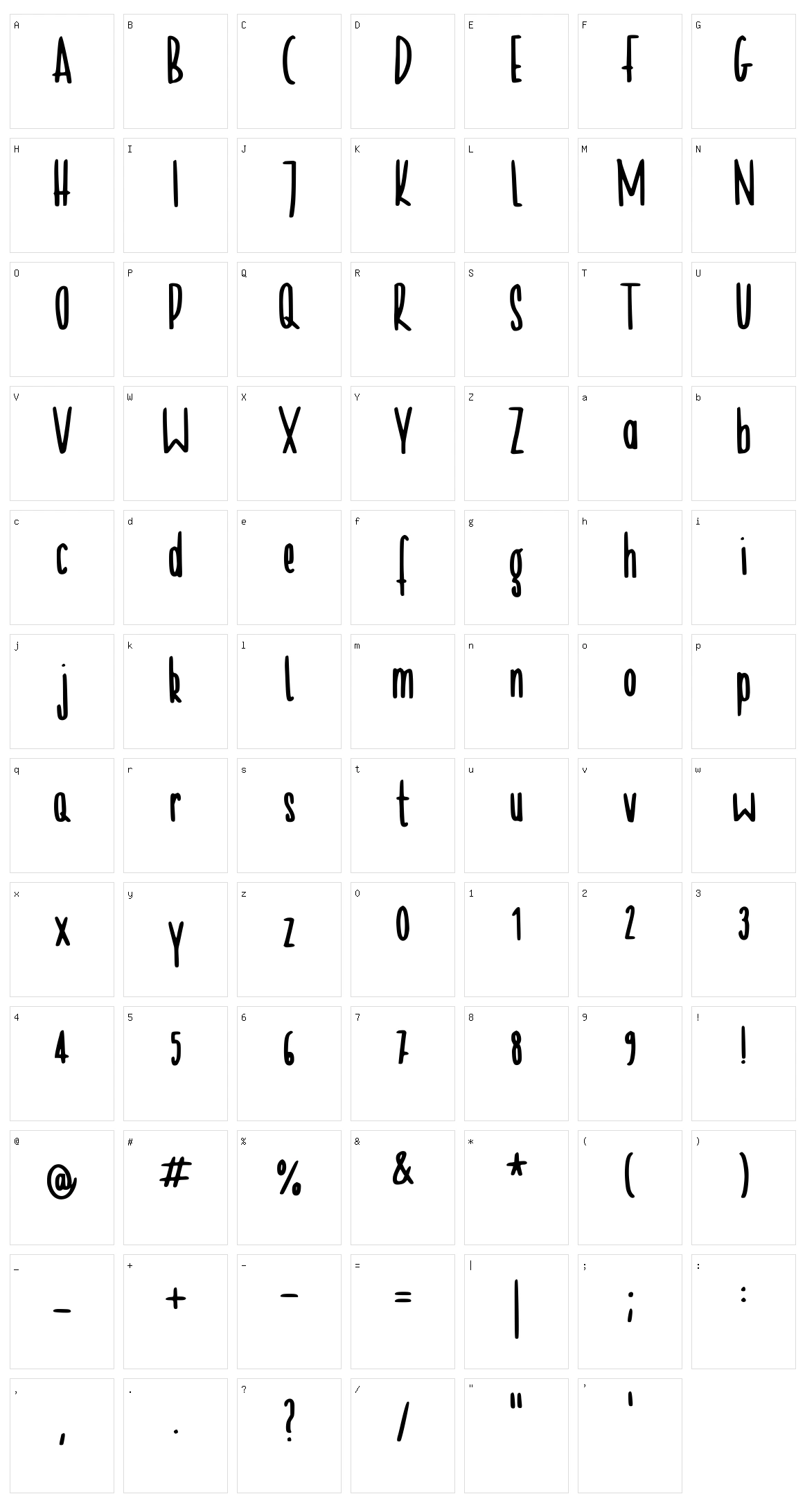 Llgant Character Set