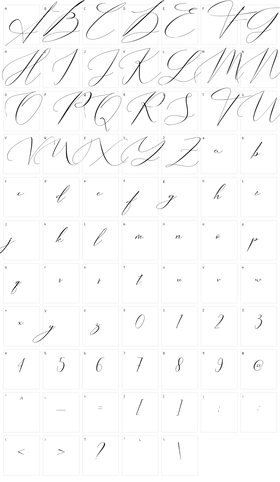 Lofista Character Set