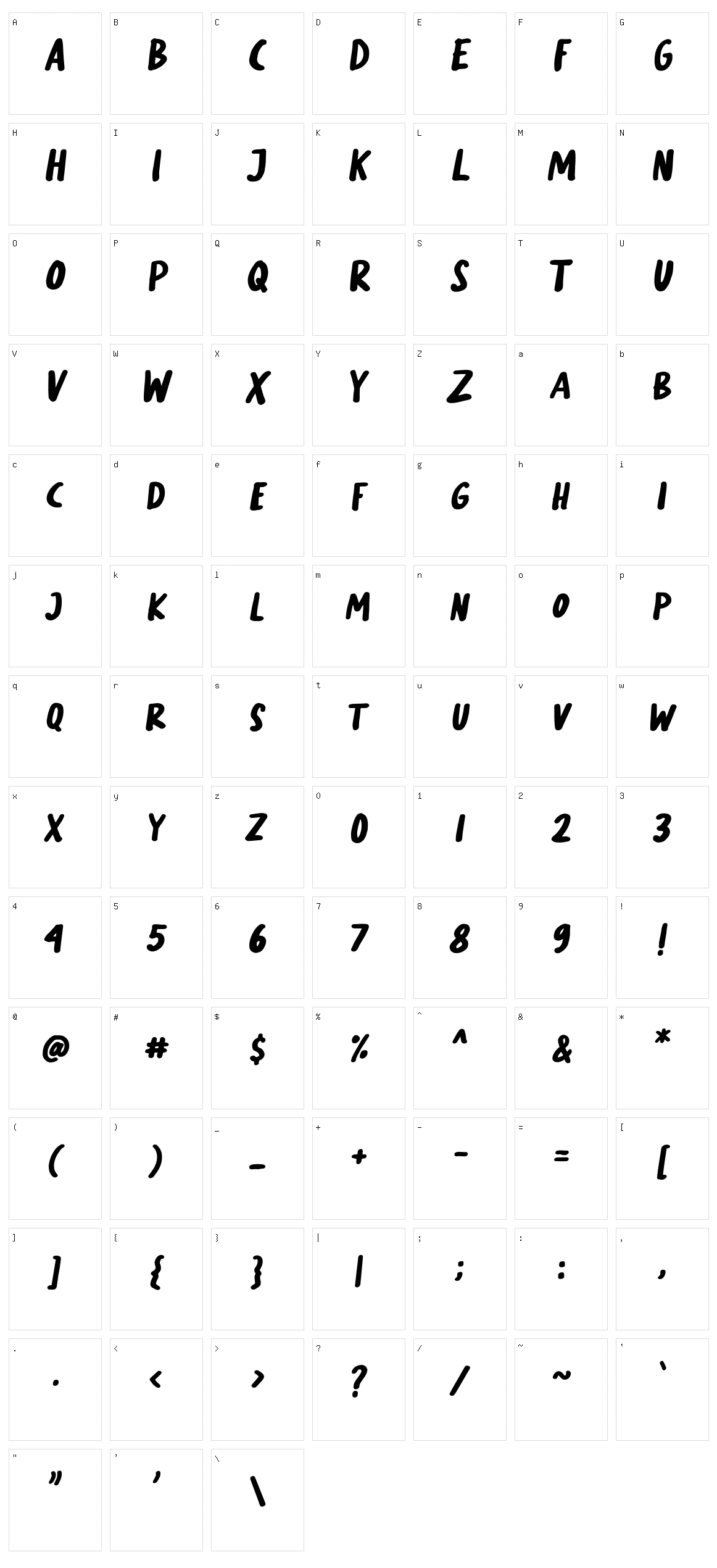 Long Weekend Character Set