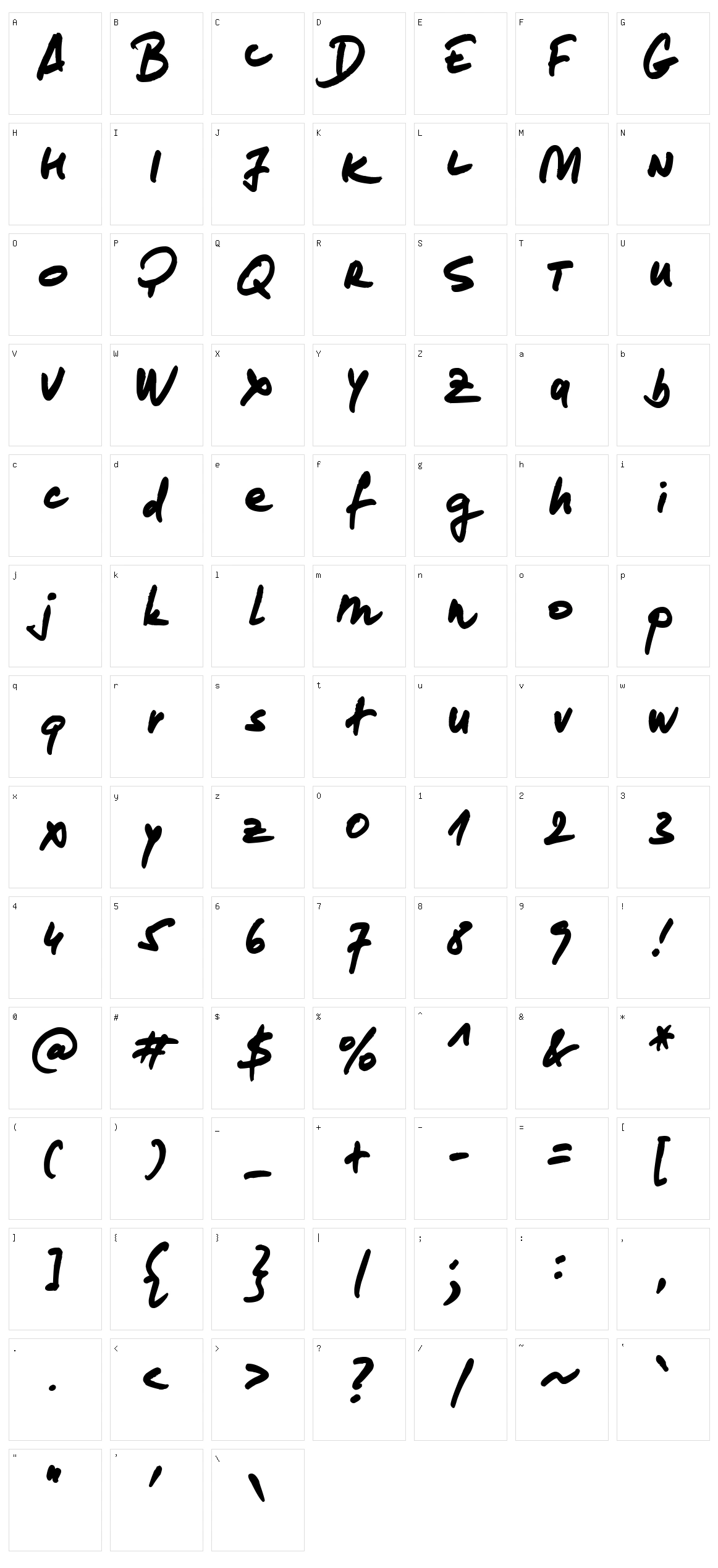 Loremipsum Character Set
