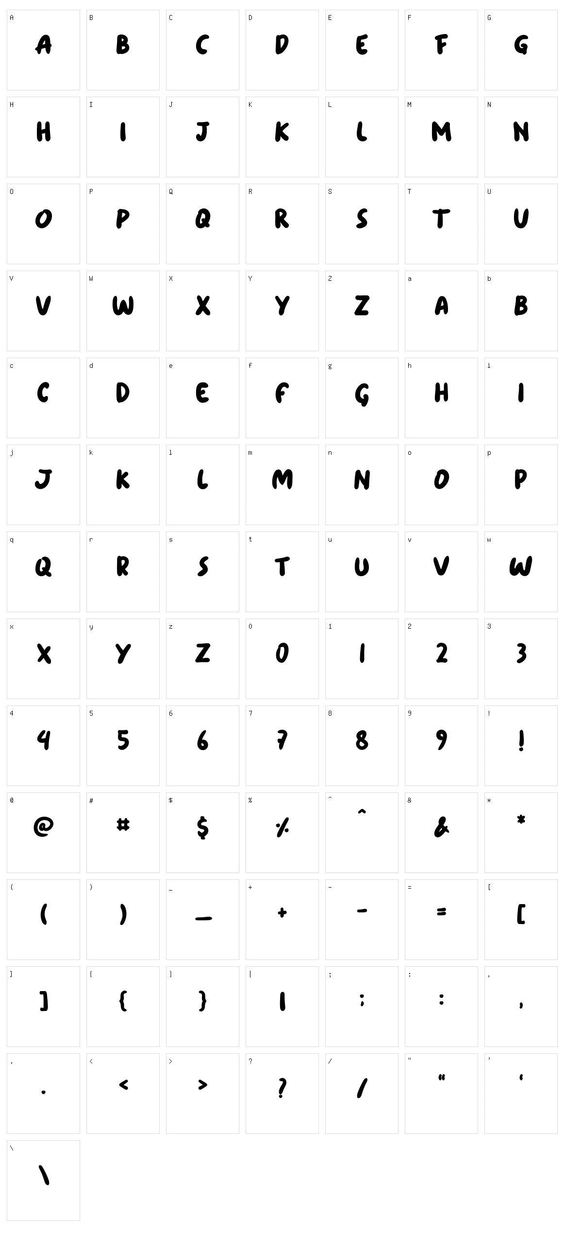 Los Felis Character Set