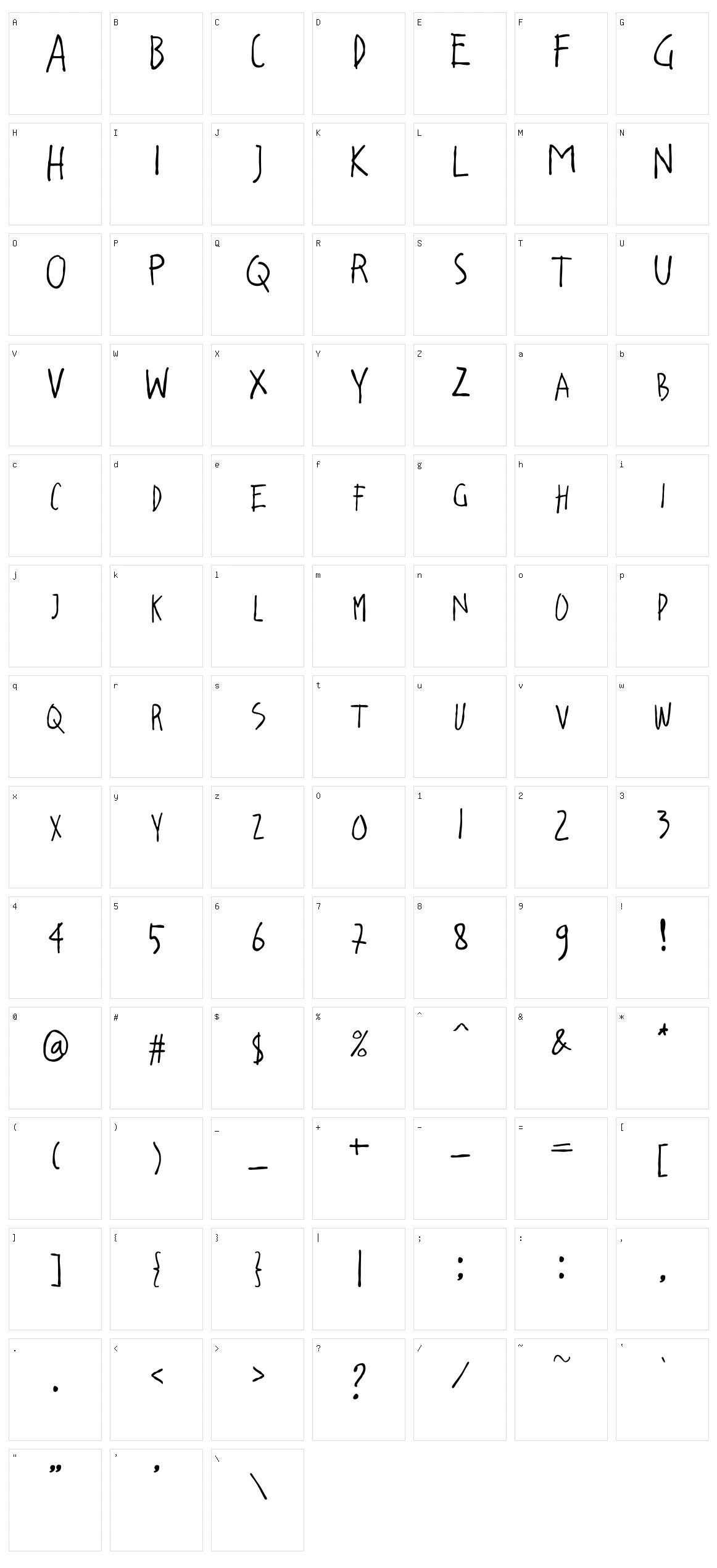 LossBoom Character Set