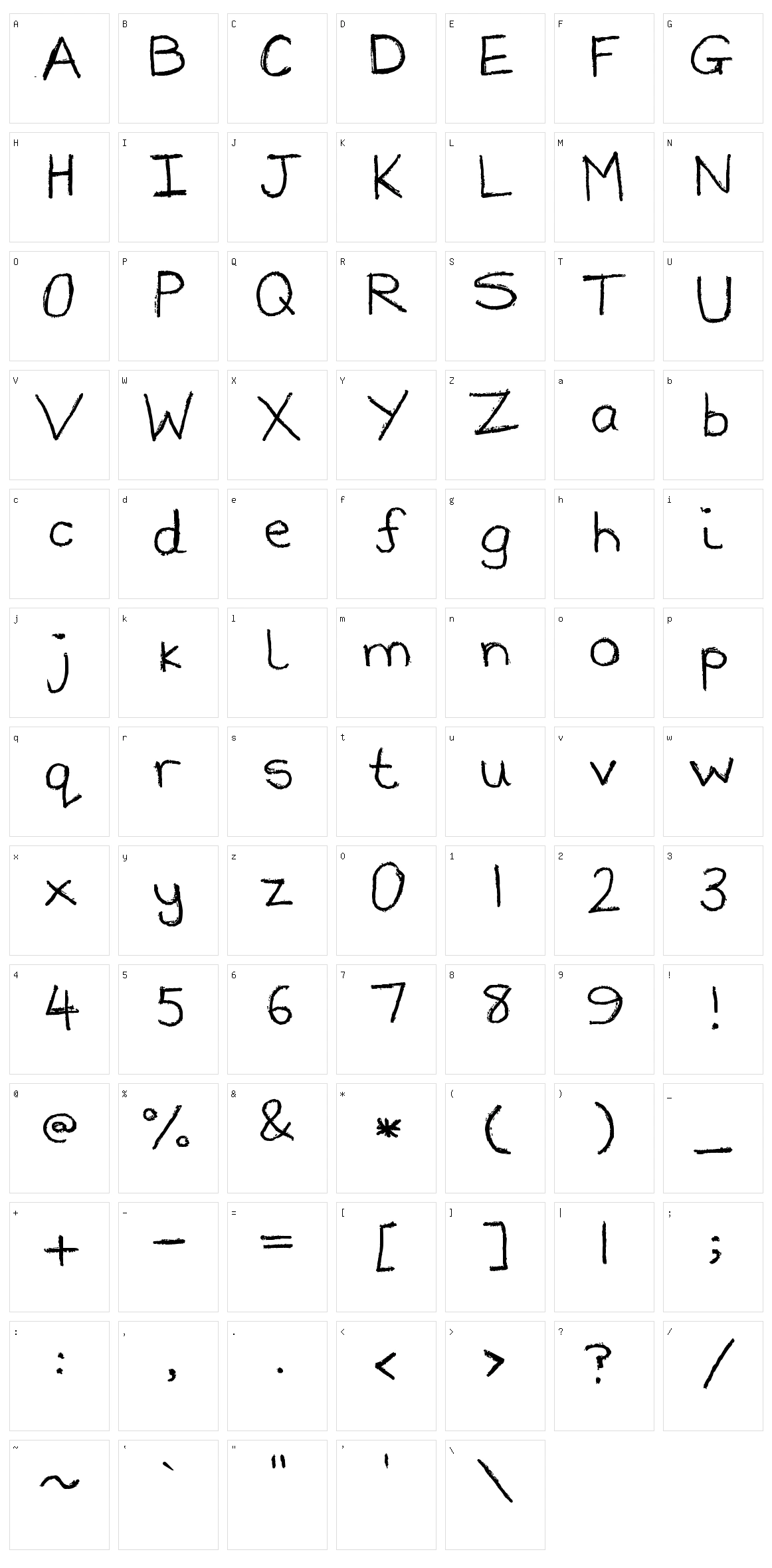 Lost and Found Character Set