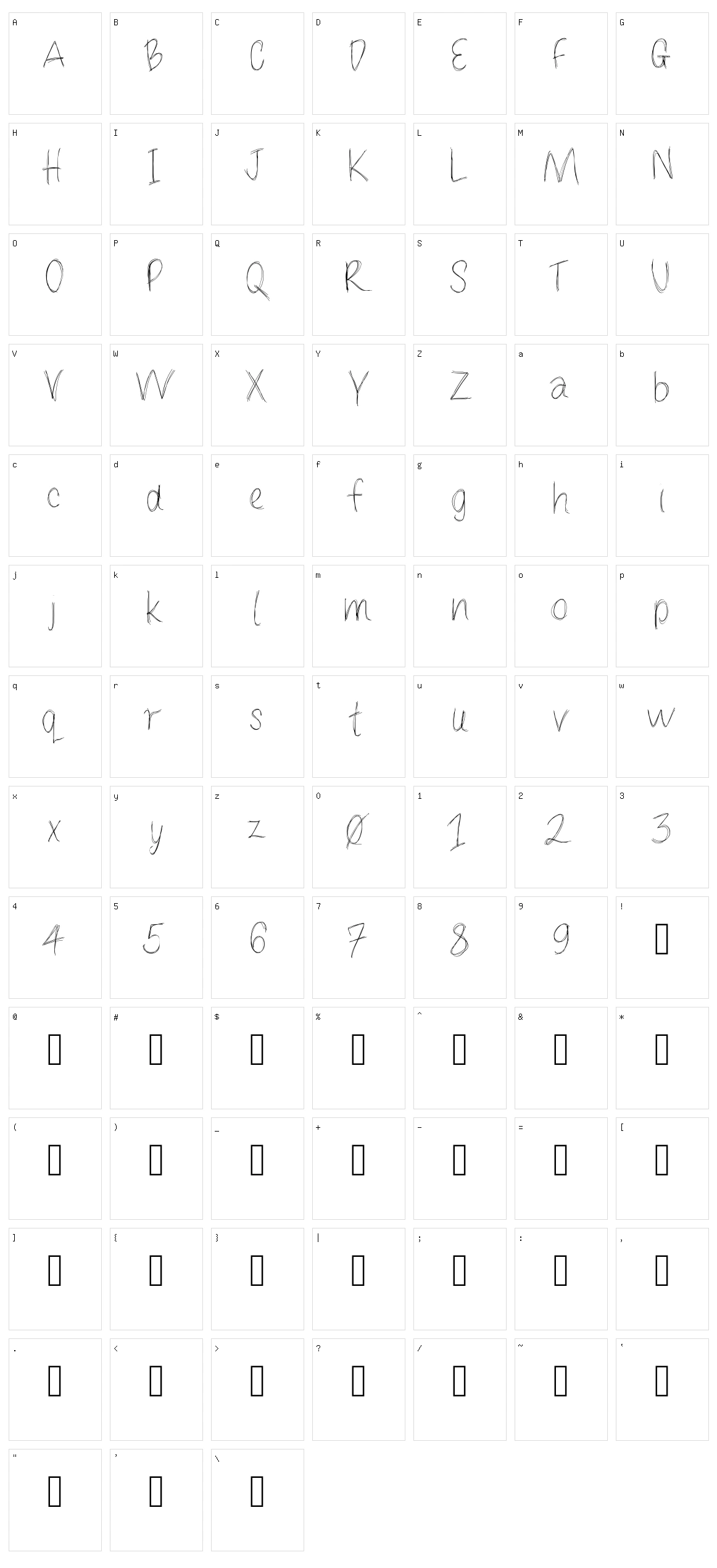 Loulous Scribble Character Set