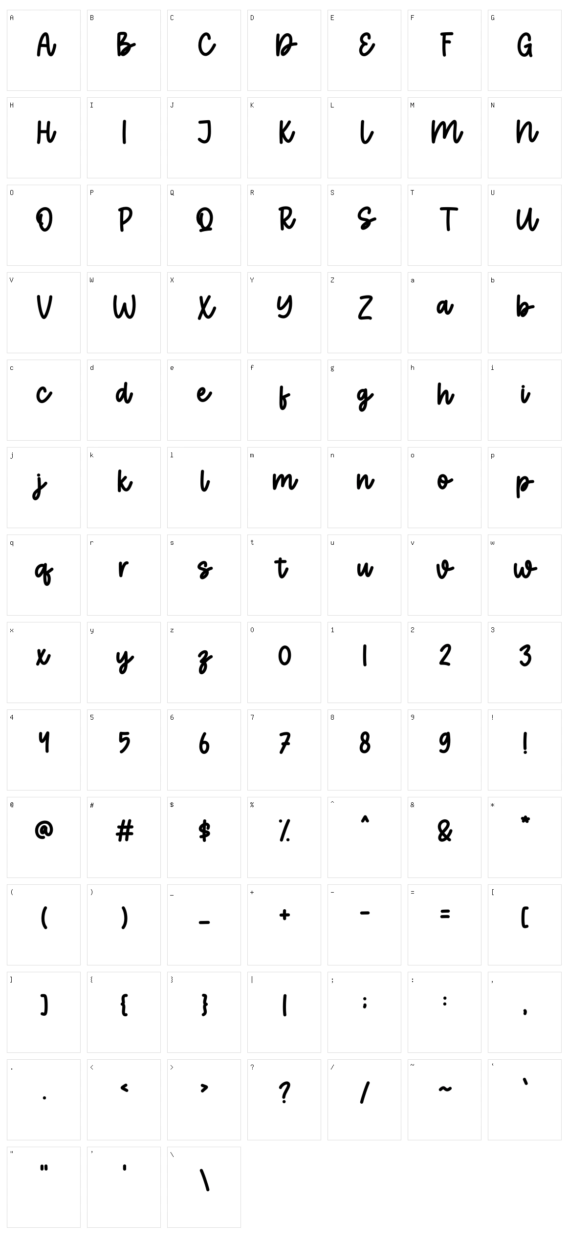 Love Notes Character Set