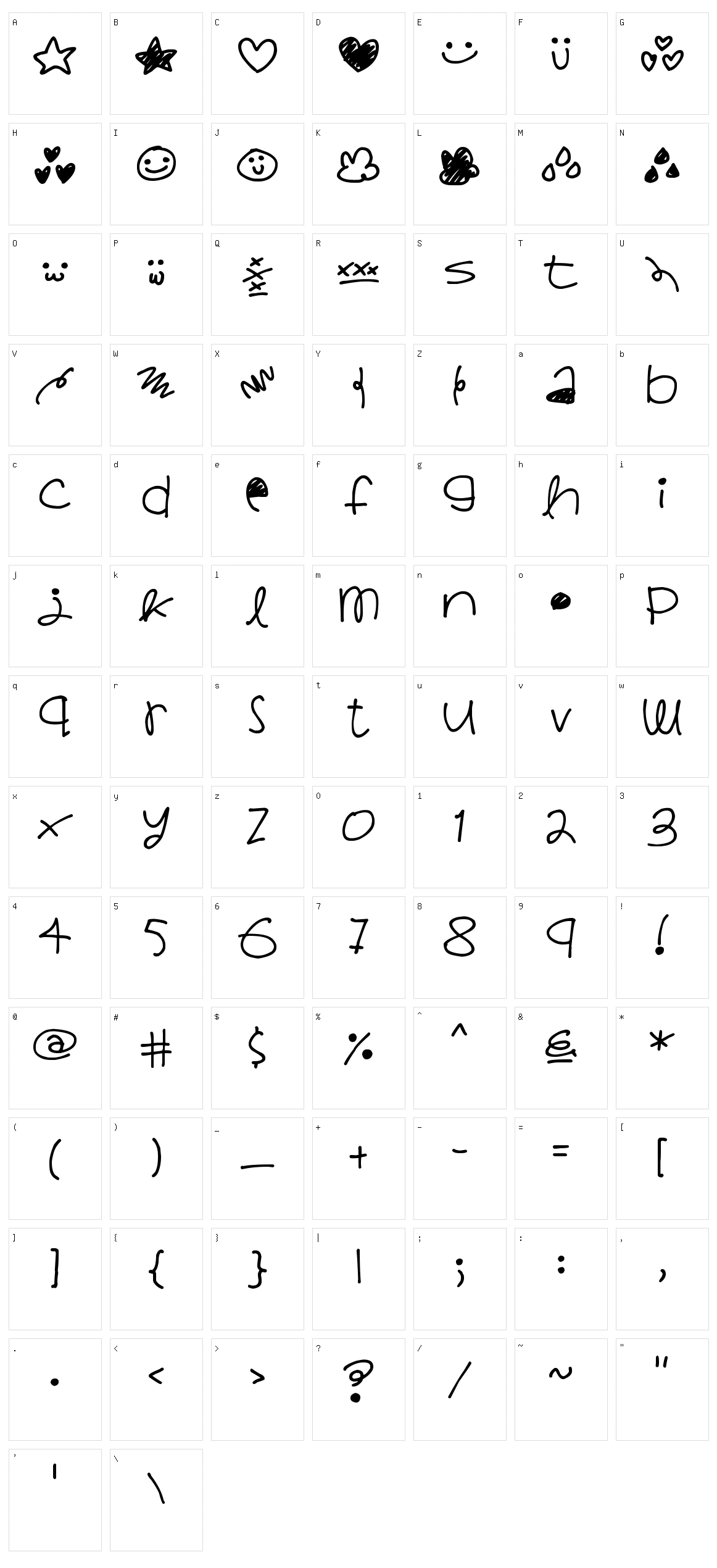 Lovely Grooves Character Set