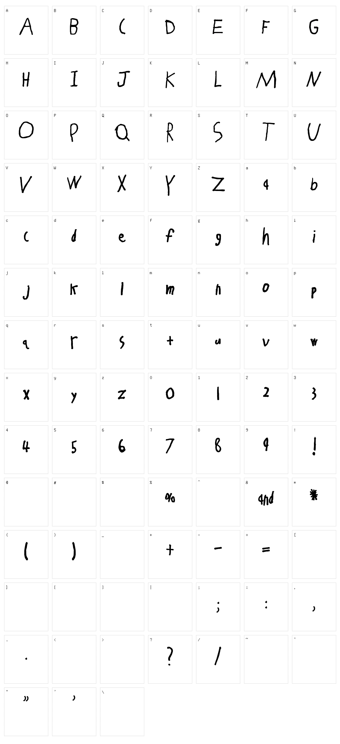 Lucas Eleven Character Set