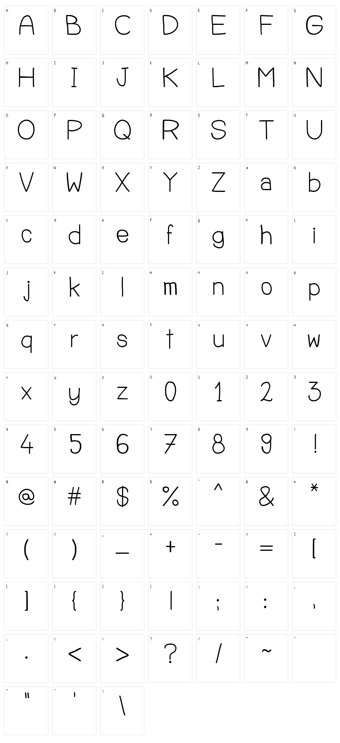 Lucek Character Set