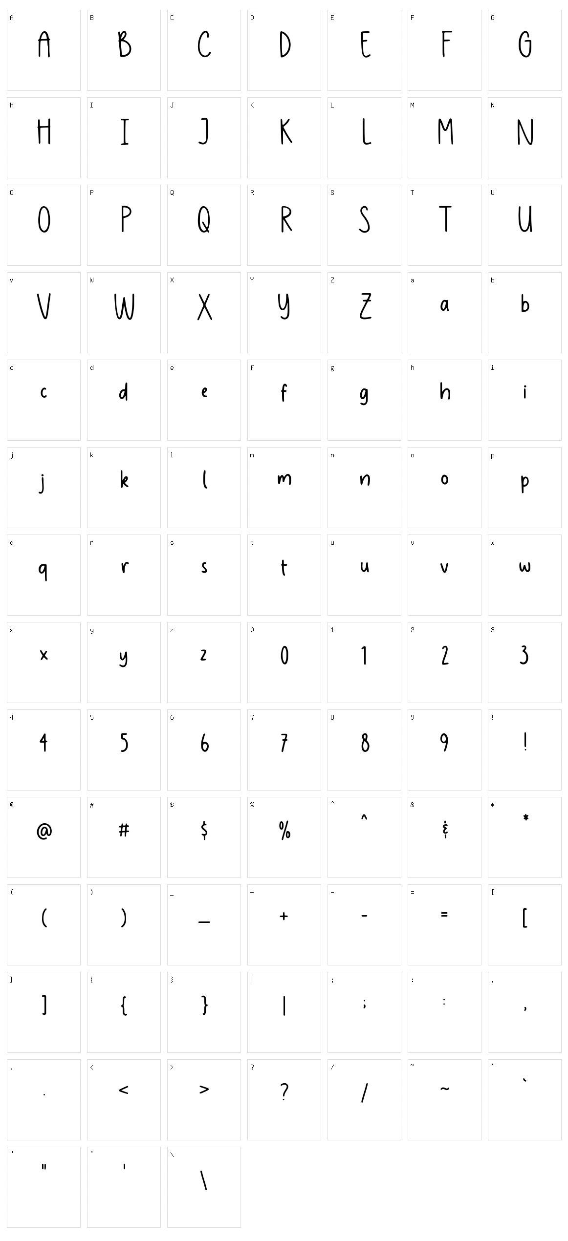 Luckymoon Character Set