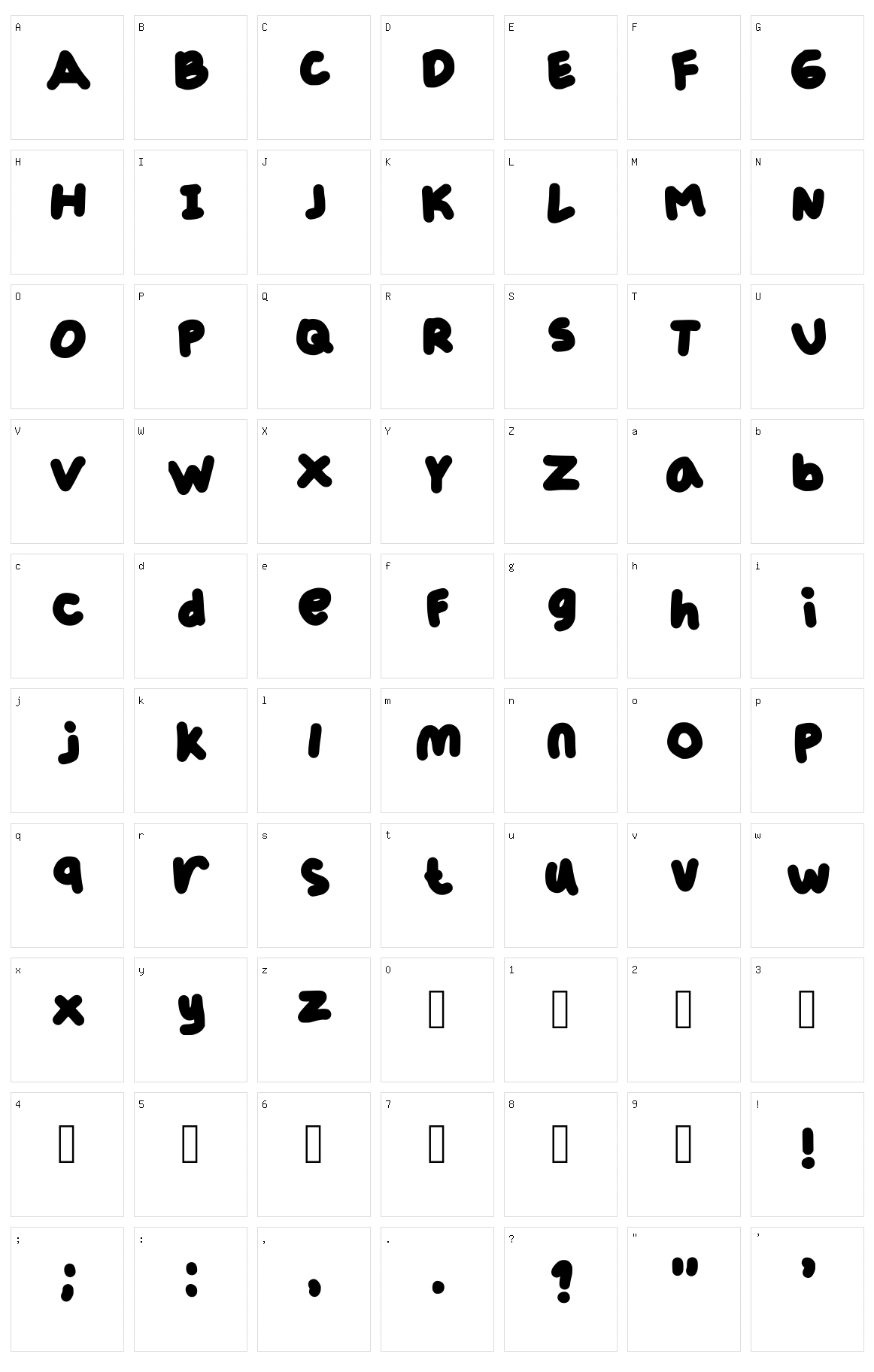 Lullabiest Character Set