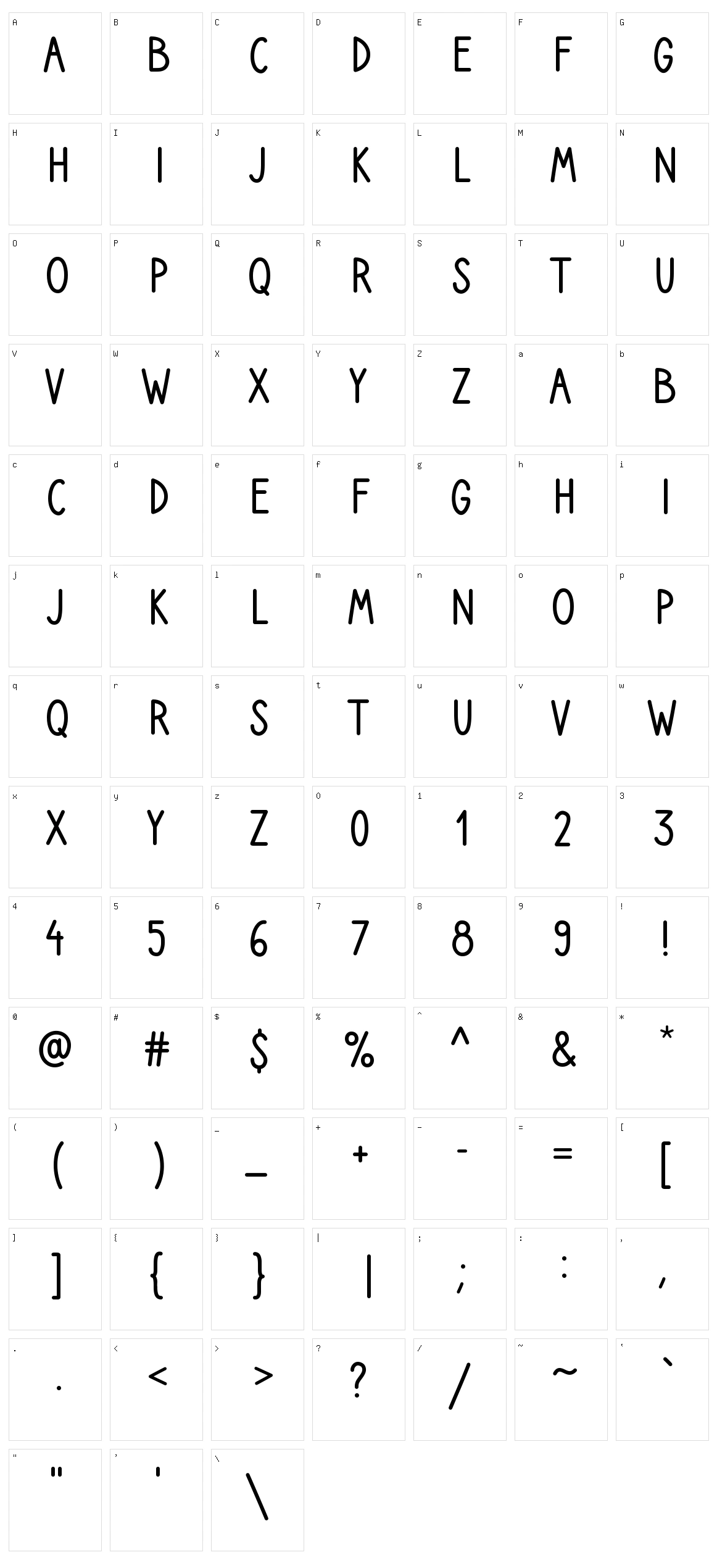 Lumie Character Set