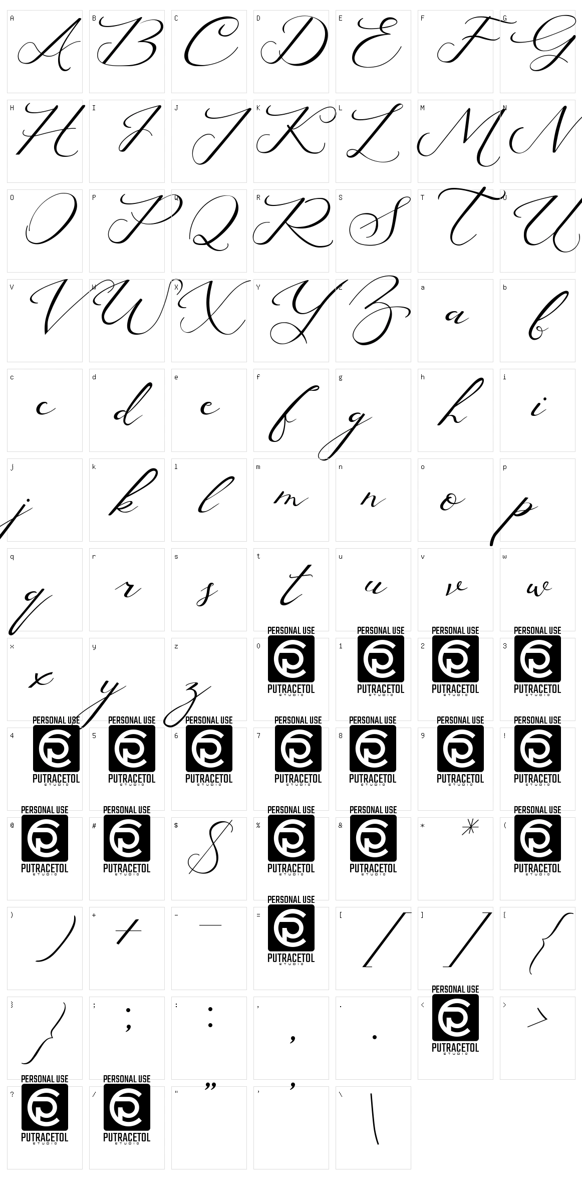 Lusya Character Set