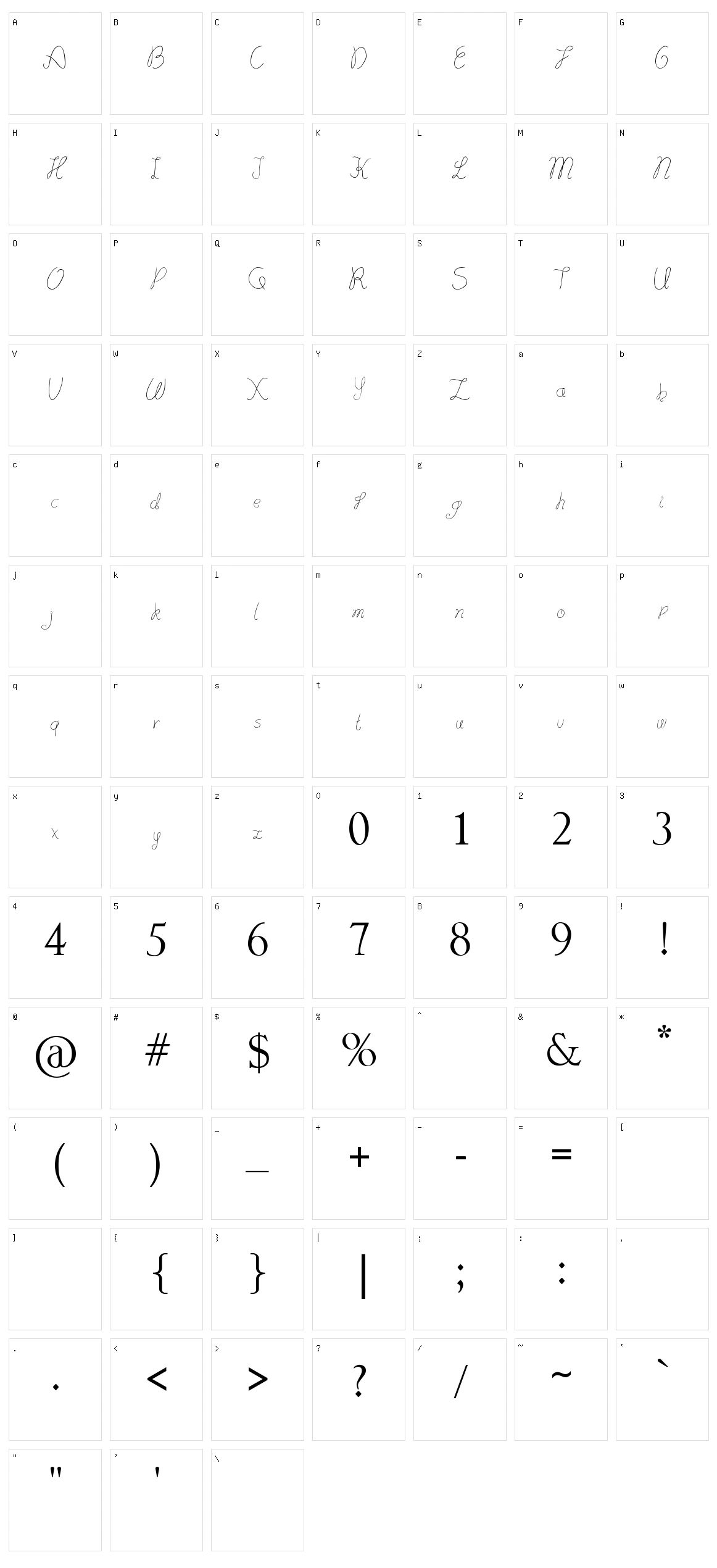 Lydeke Handwrithing Character Set