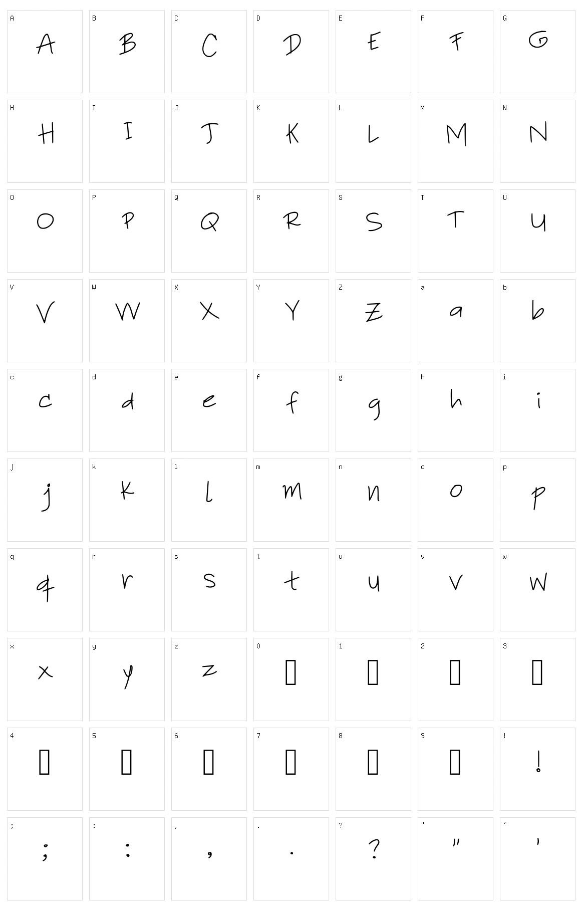 Lyon Handwritten Character Set