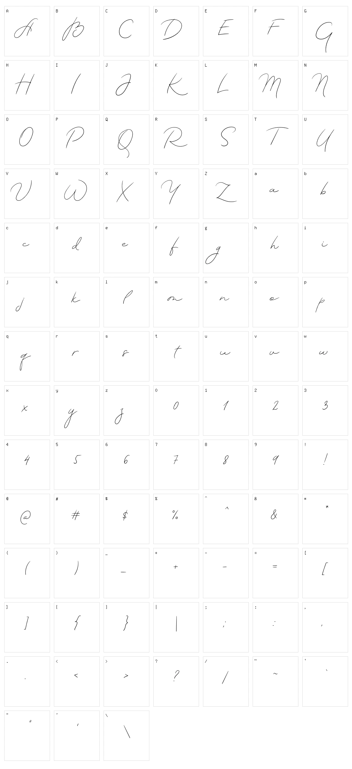 MADE TheArtist Script Character Set