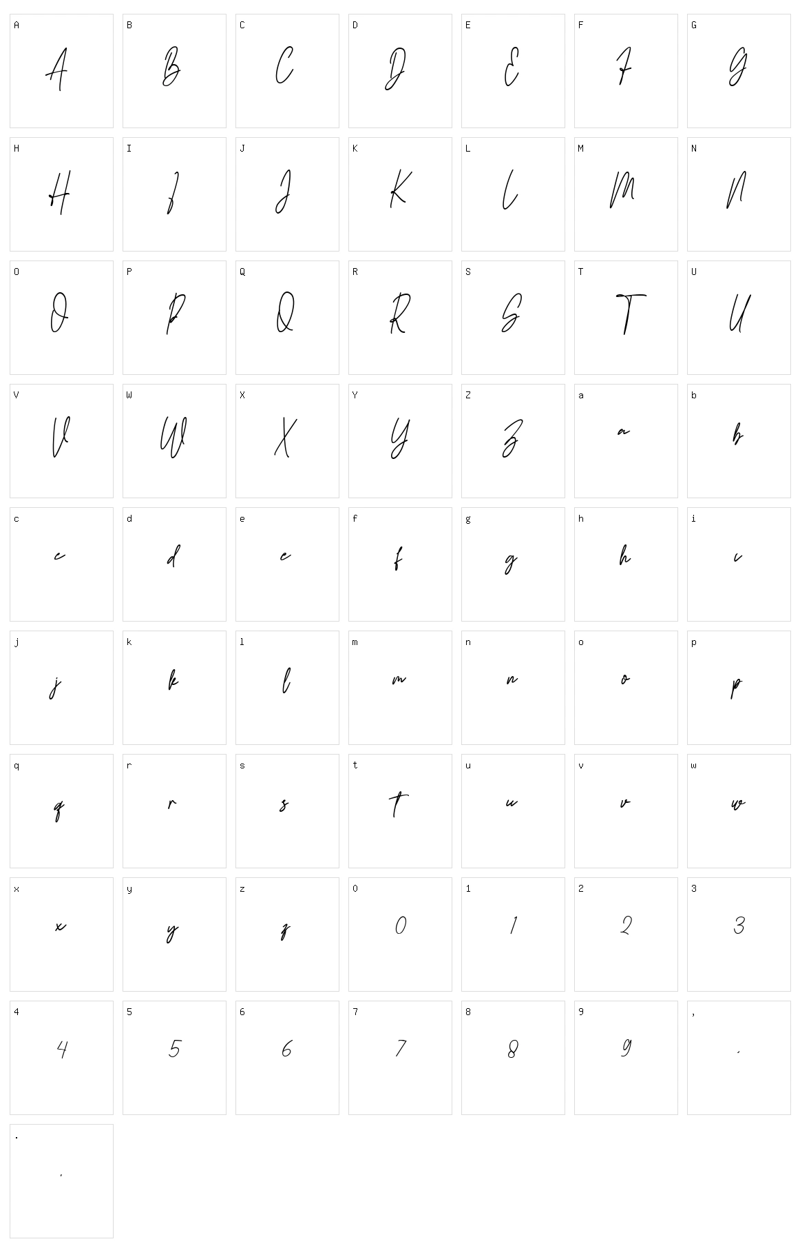 Madion Character Set