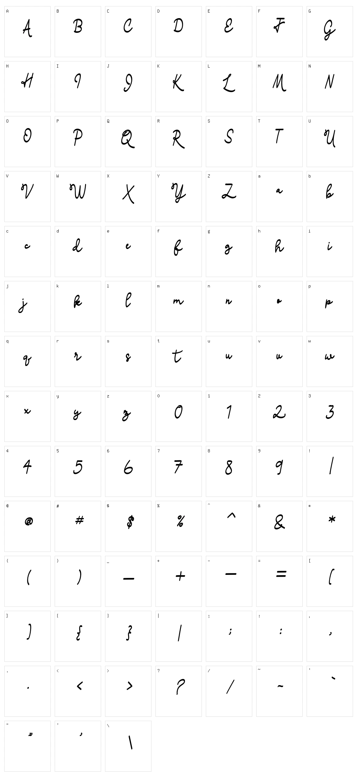 Madison Character Set