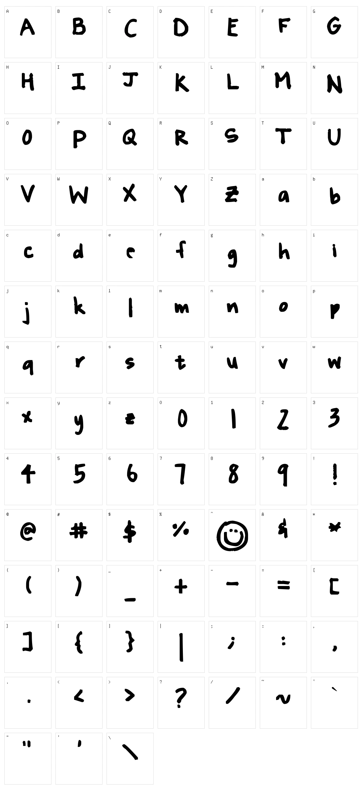 Madman Character Set