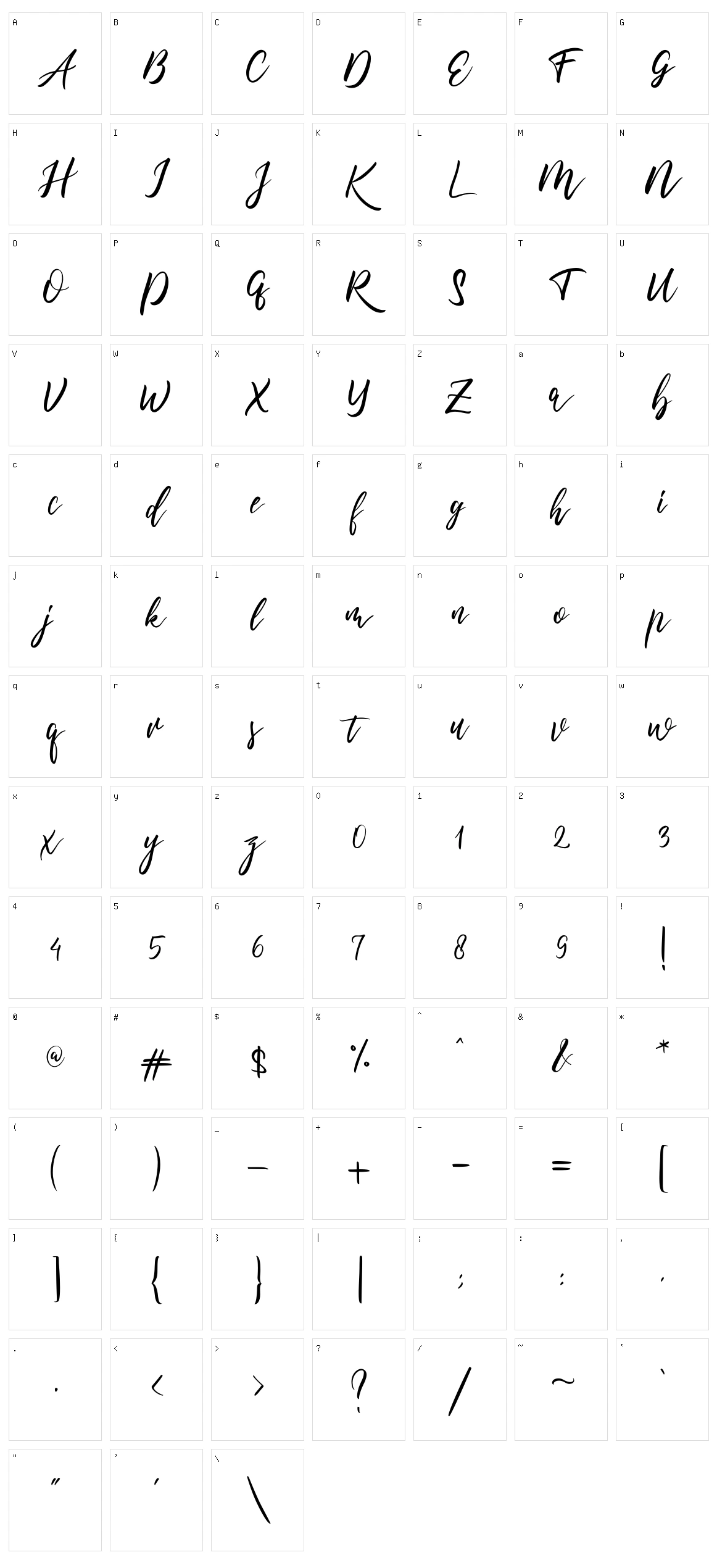 Madona Character Set