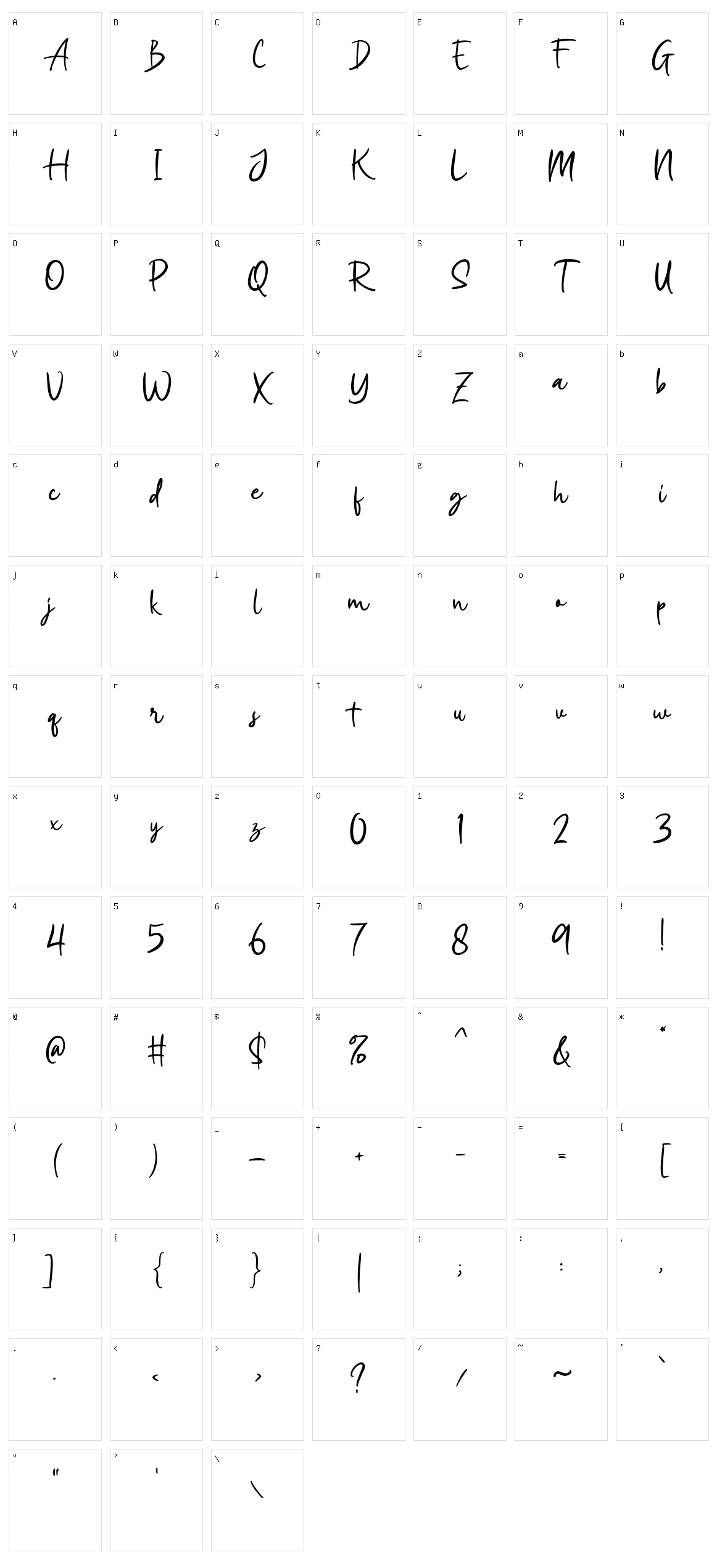 Mageline Character Set