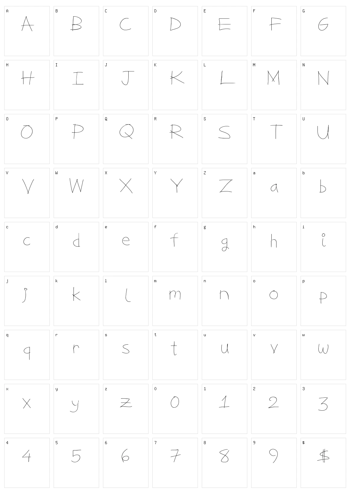 Magic Status Character Set