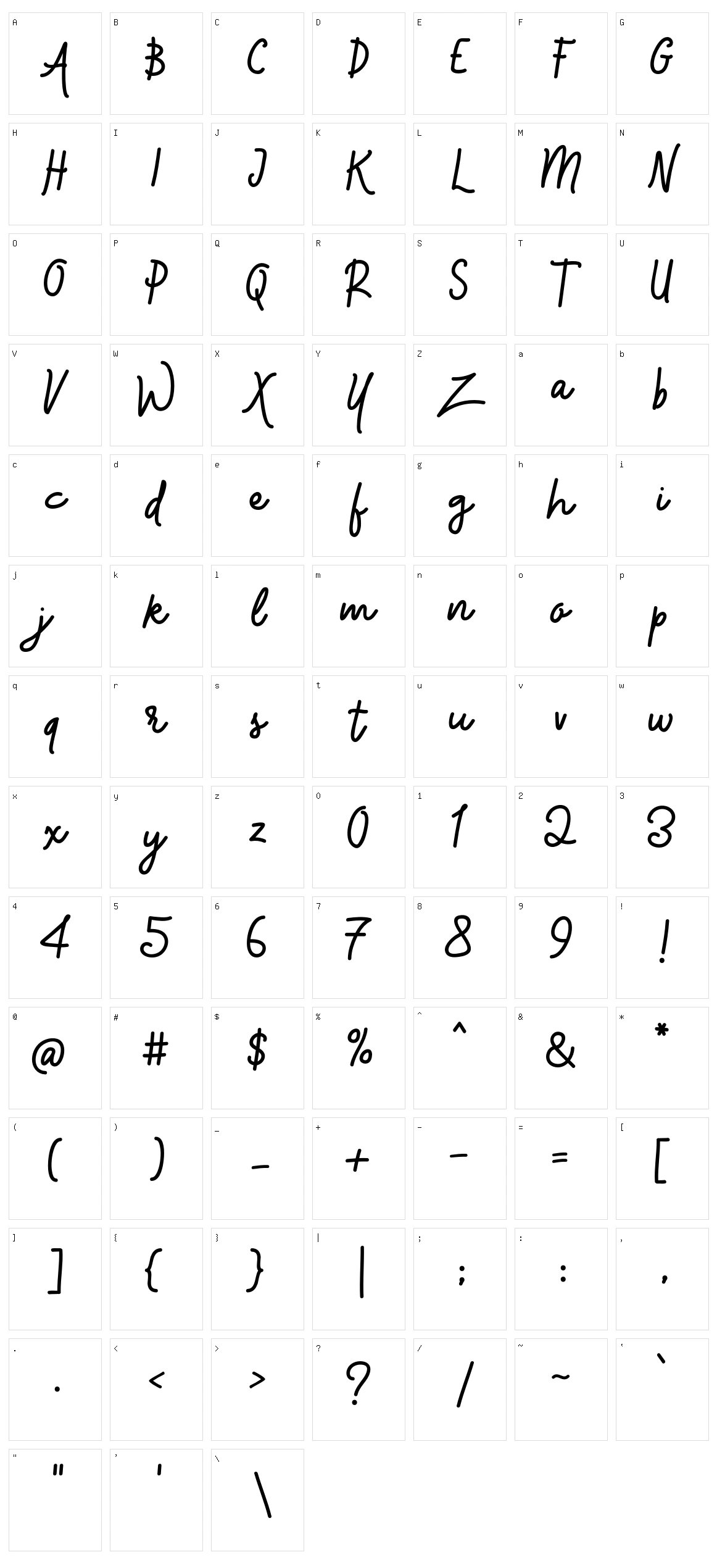 Magicline Character Set