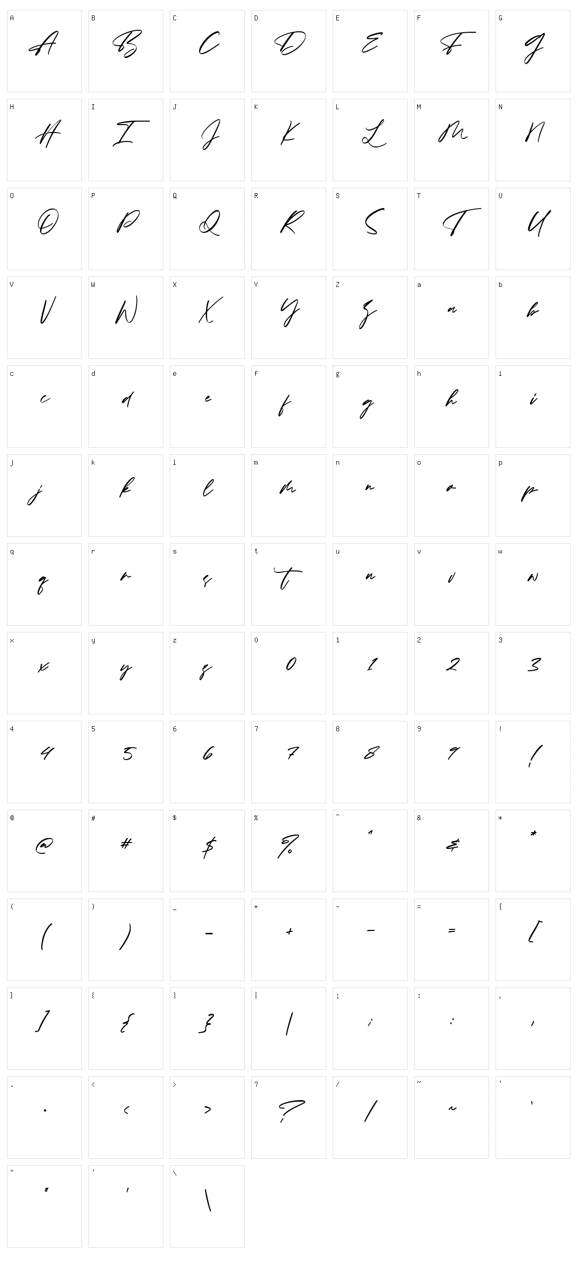 Maidstone Character Set