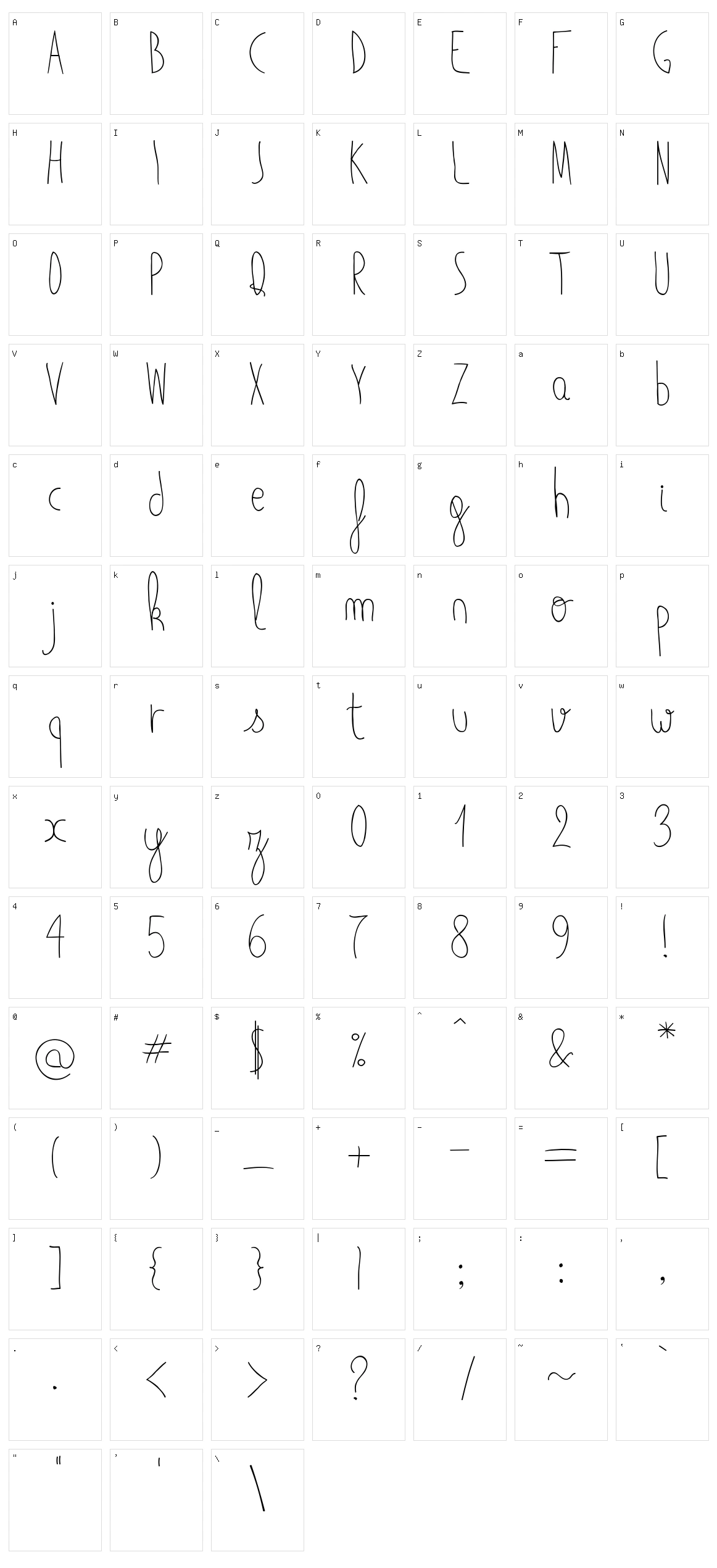 MaiLinh Character Set