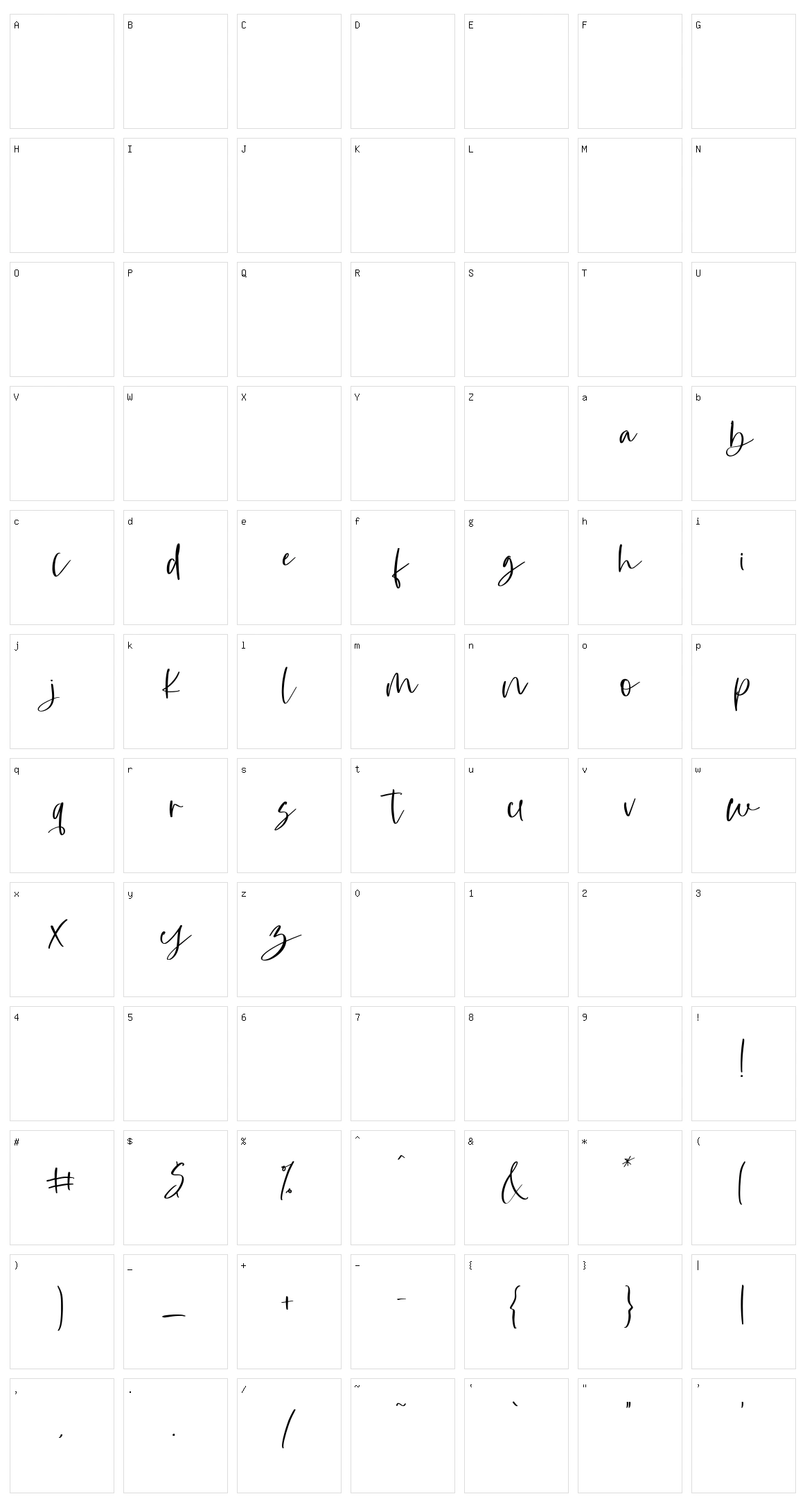 Makeit Character Set