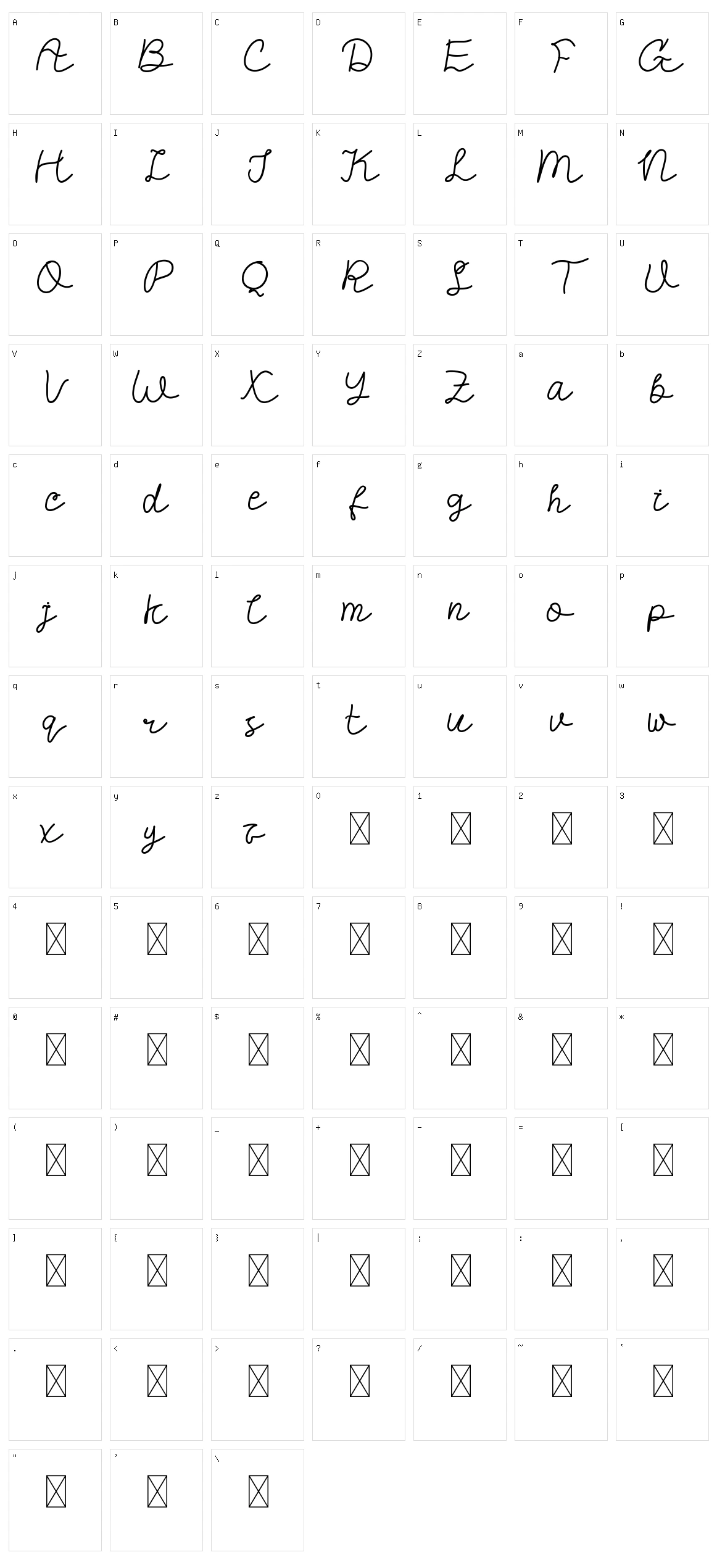 Mallisa Character Set