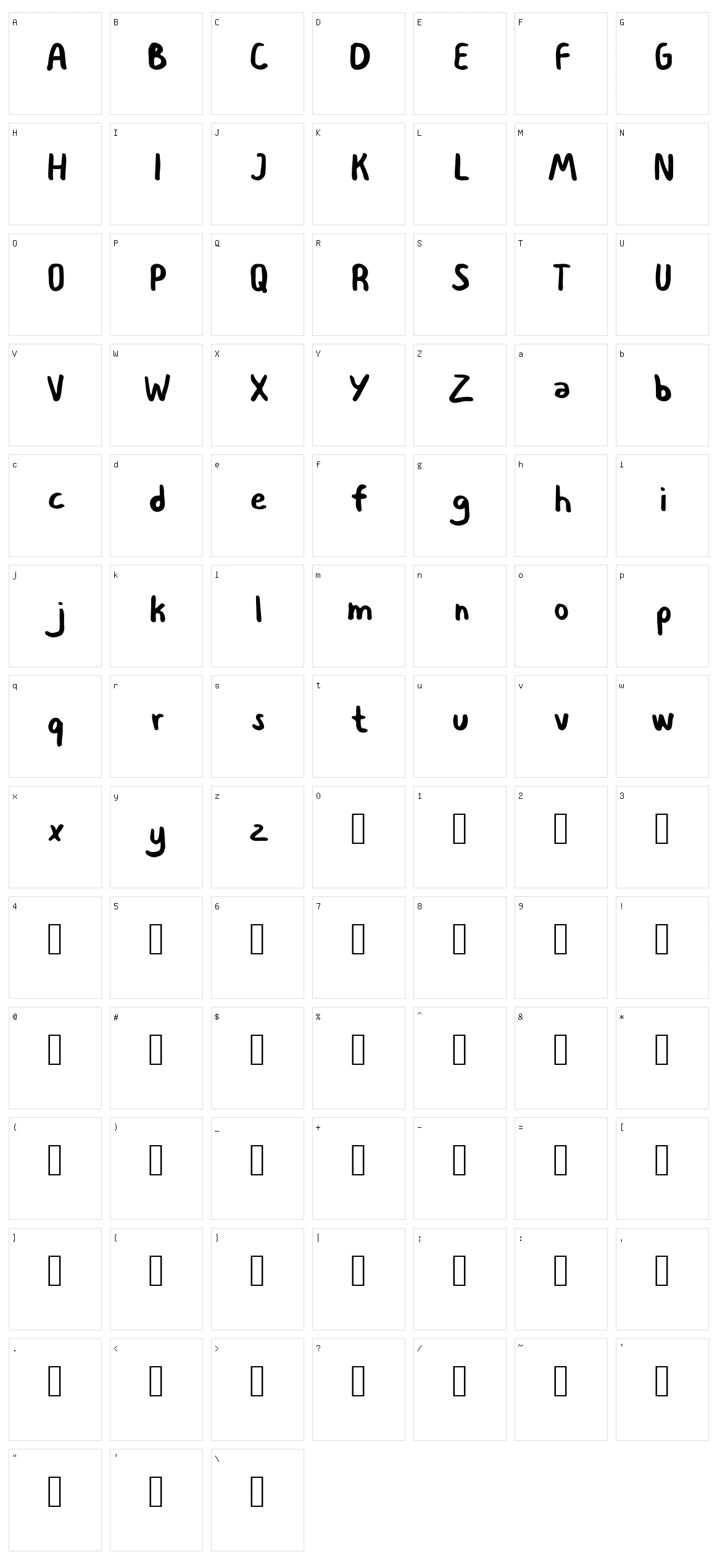 Mama Character Set