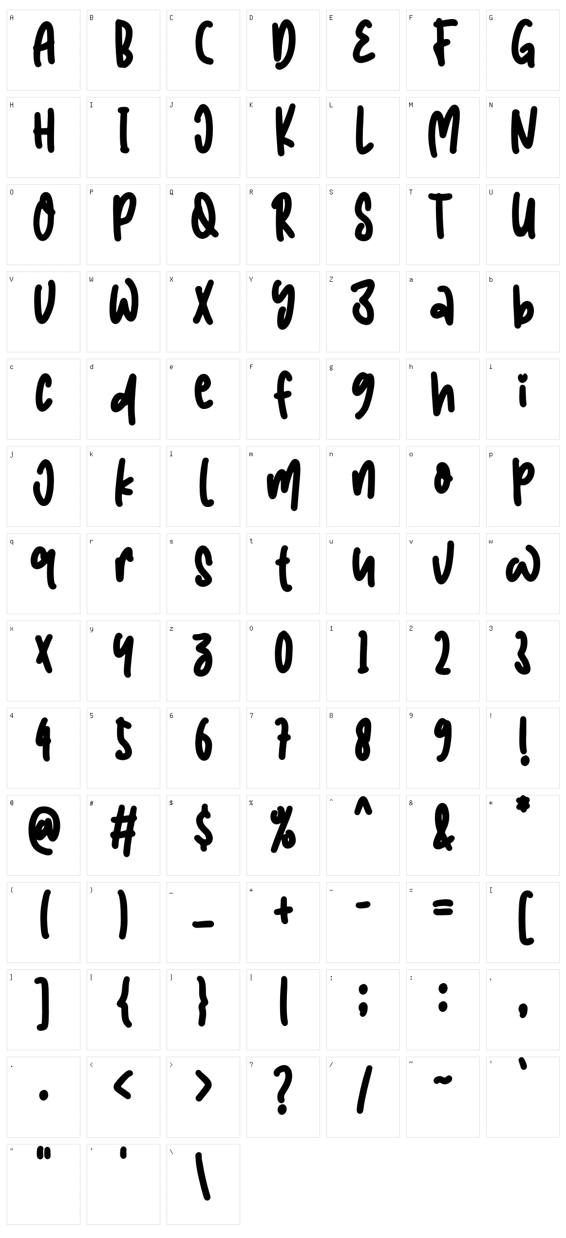 Mama Papa Character Set