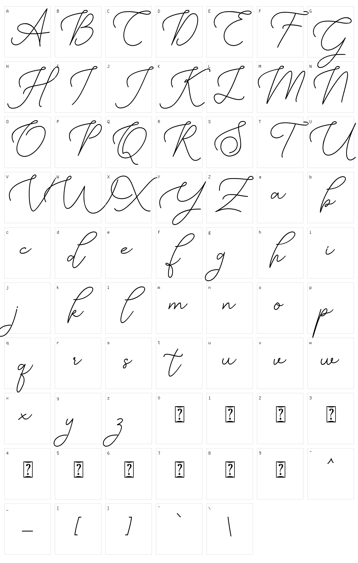 Manhattan Signature Character Set