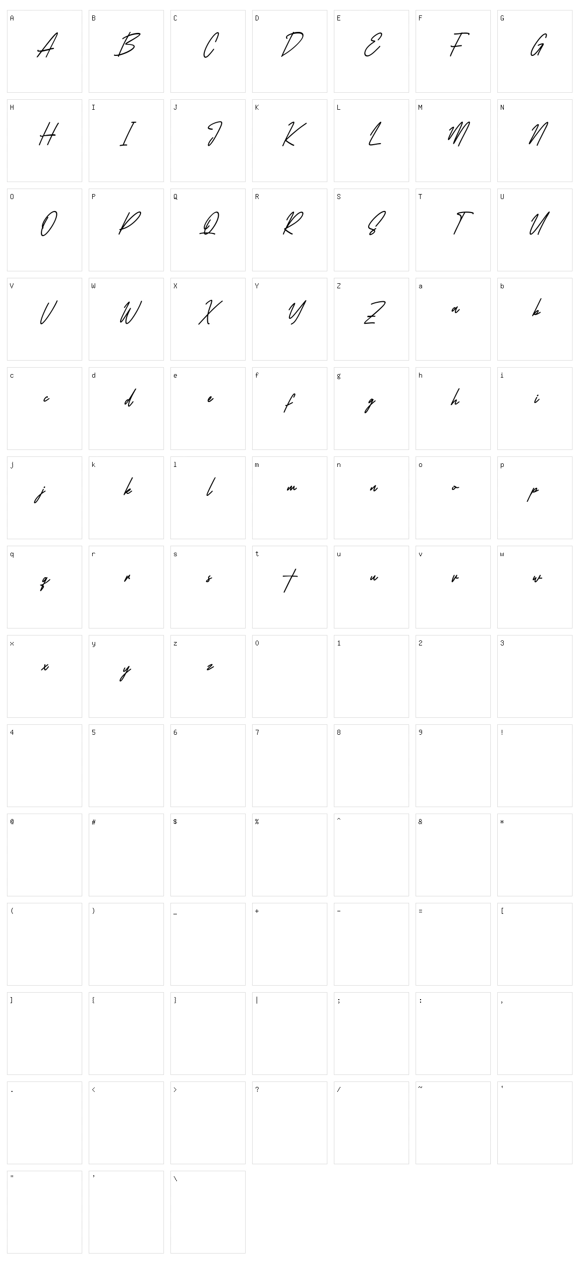 Manic Streets Character Set