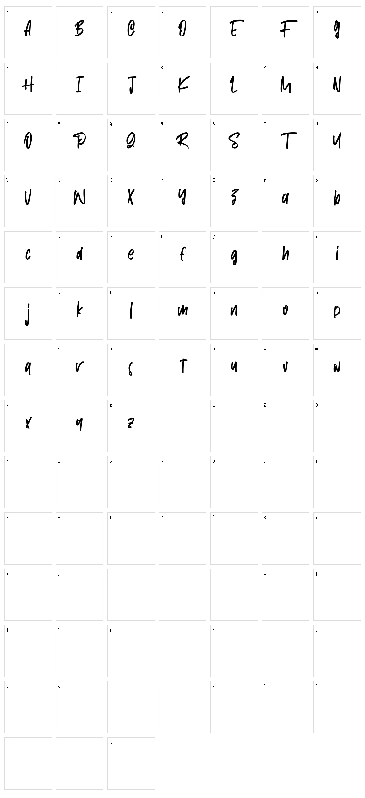 Marcello Character Set