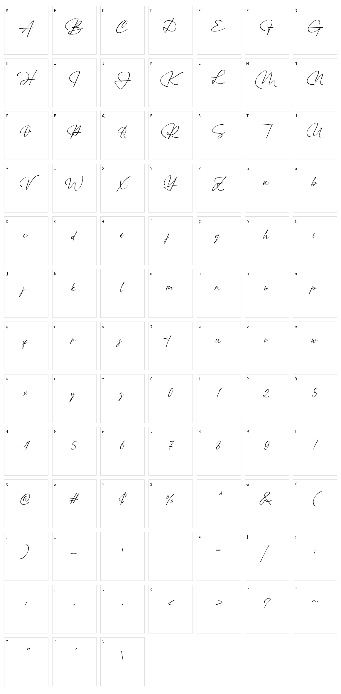 March Shine Character Set