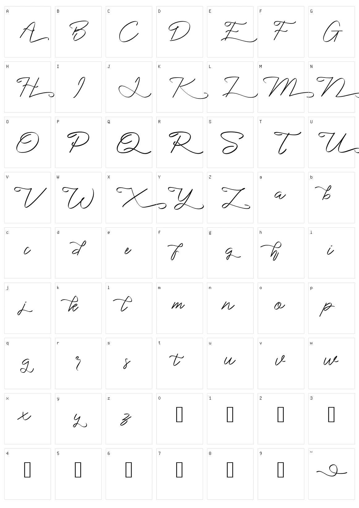 Marikita Character Set