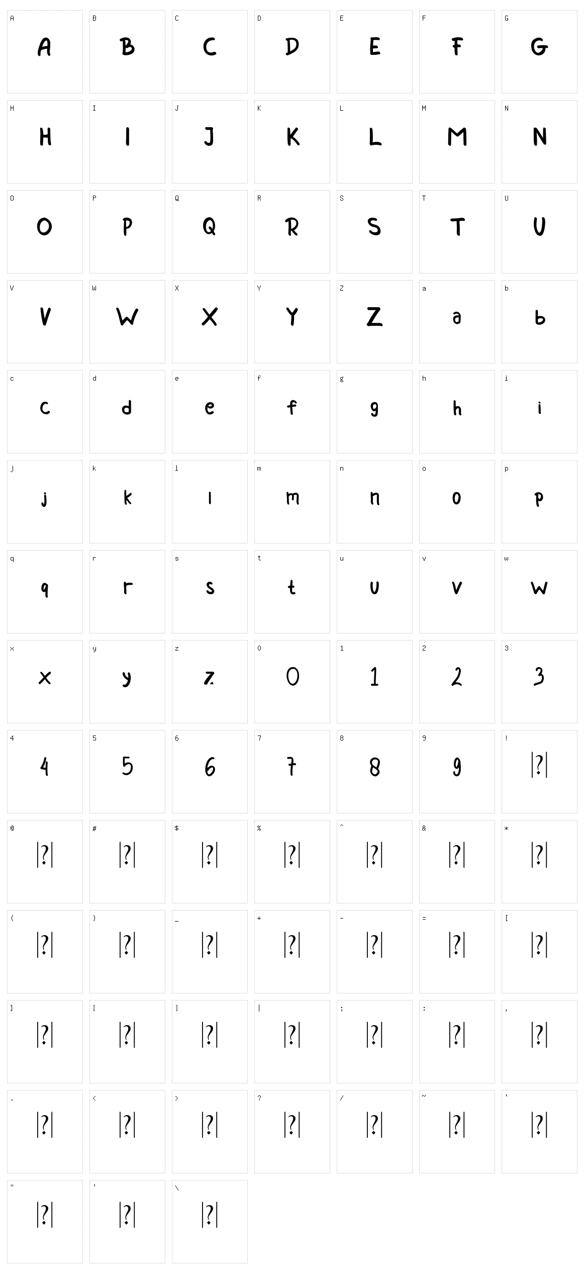 Marion Character Set