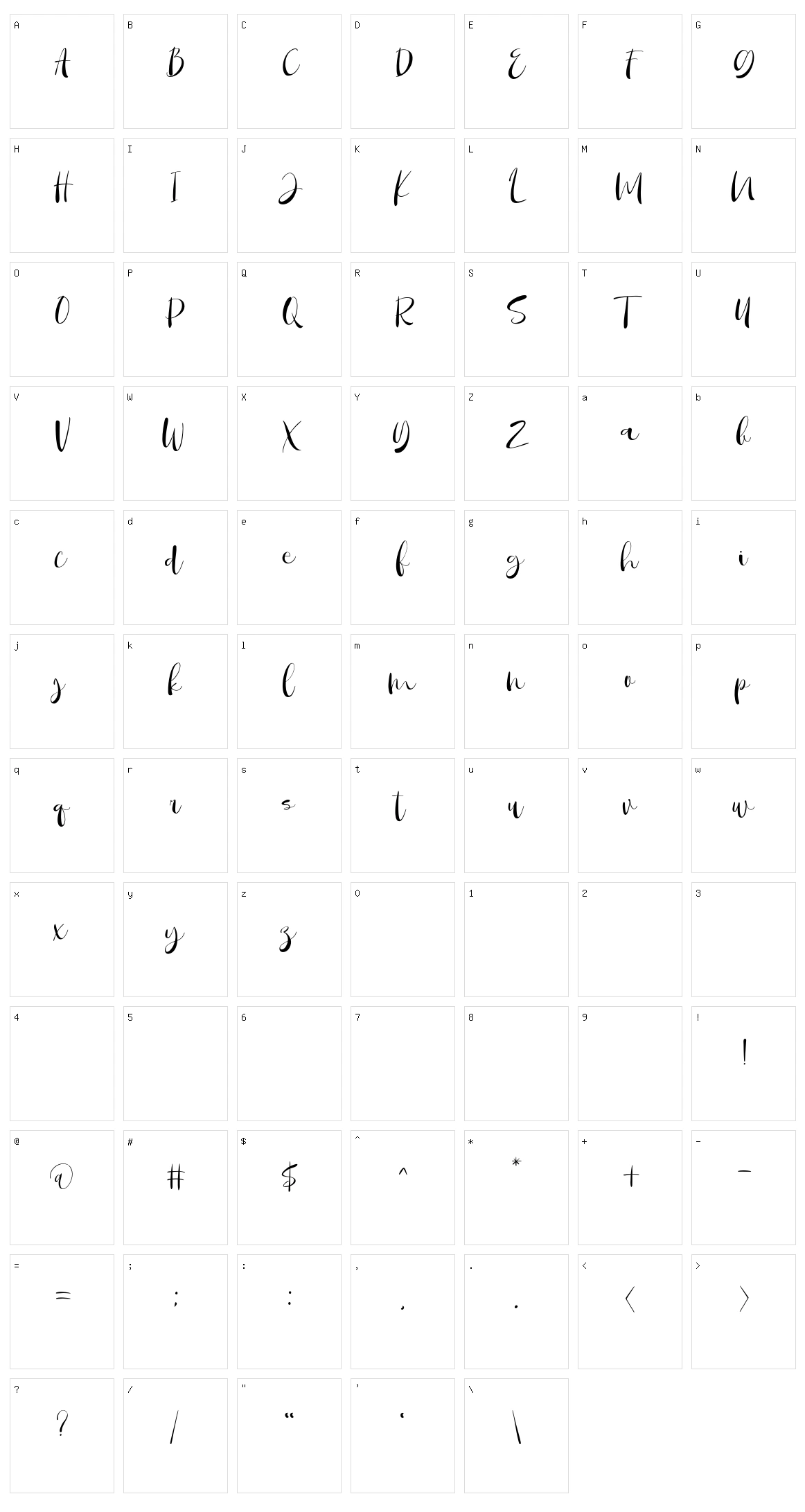 Maritosca Character Set