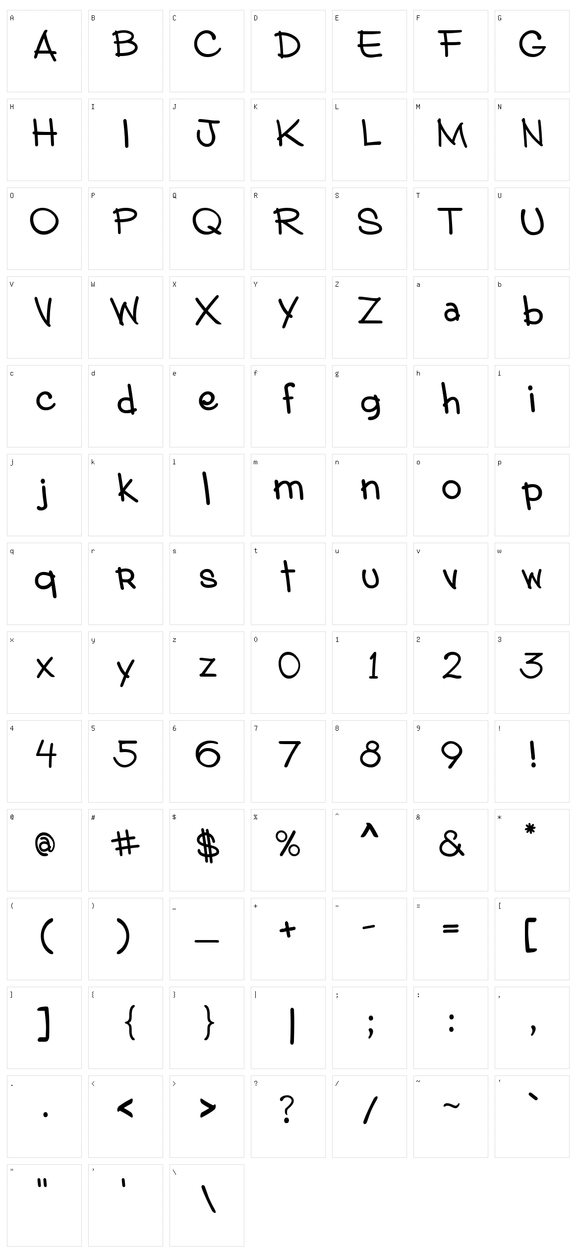 Mark Market Character Set