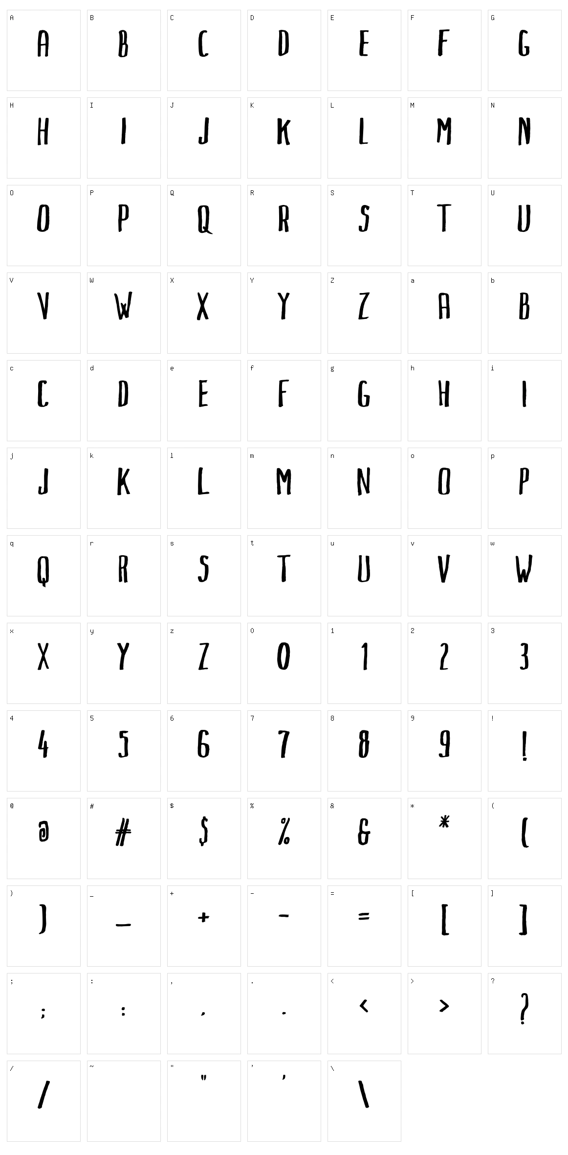 Markus Ink Character Set