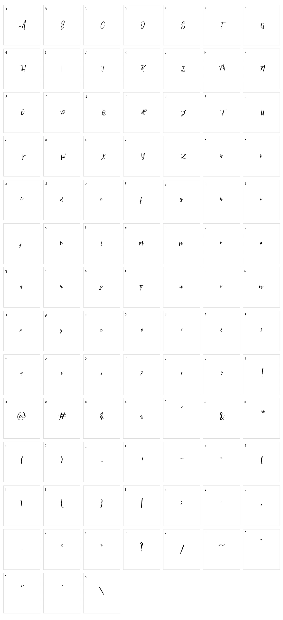 Maroko Character Set