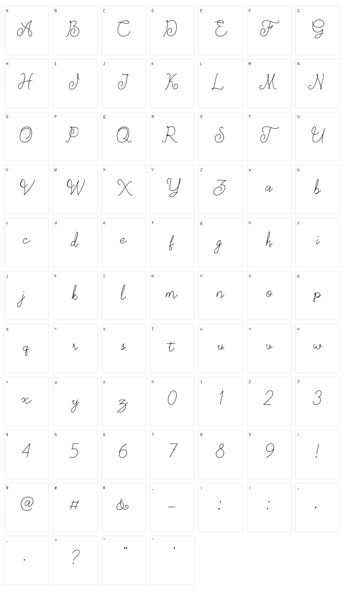 Marryland Character Set