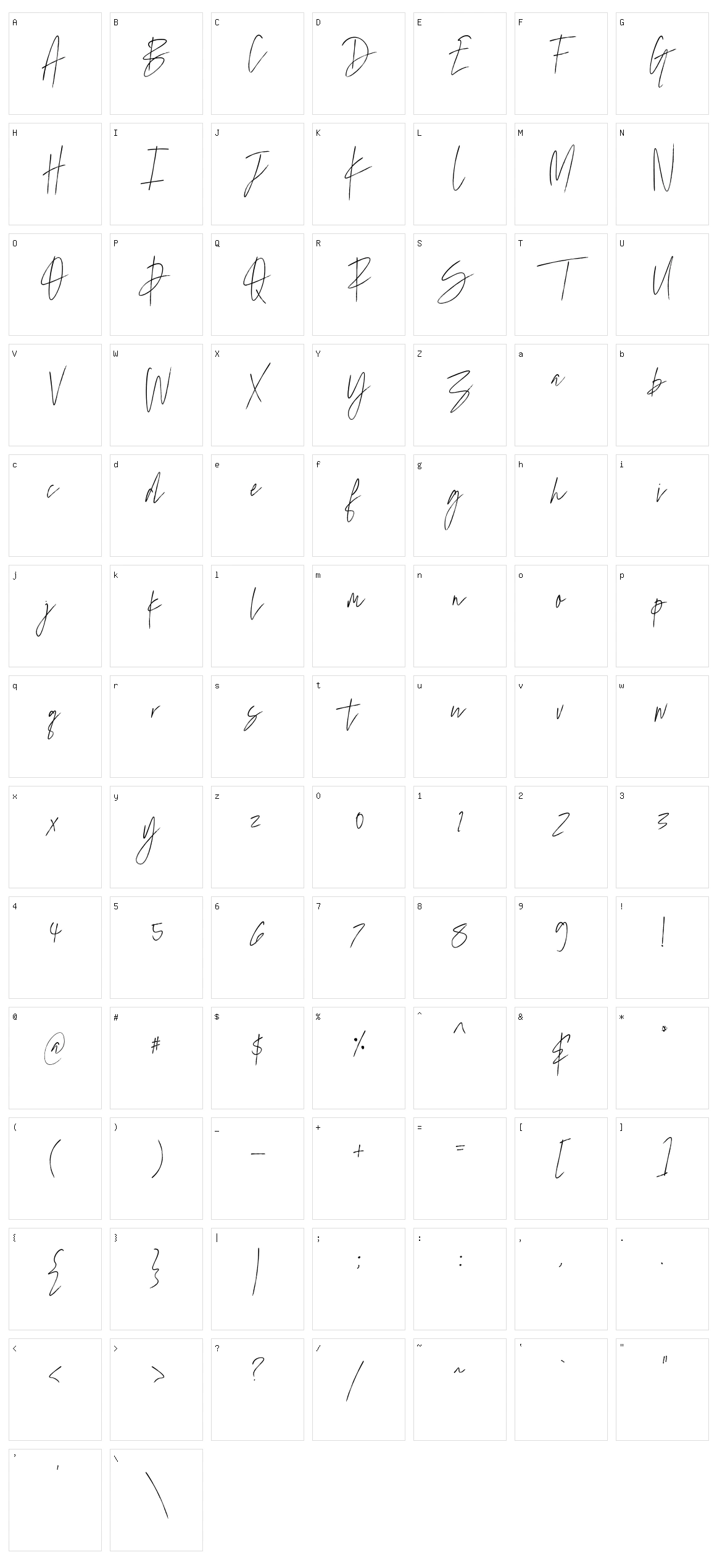 Marvelous Photograph Script Character Set