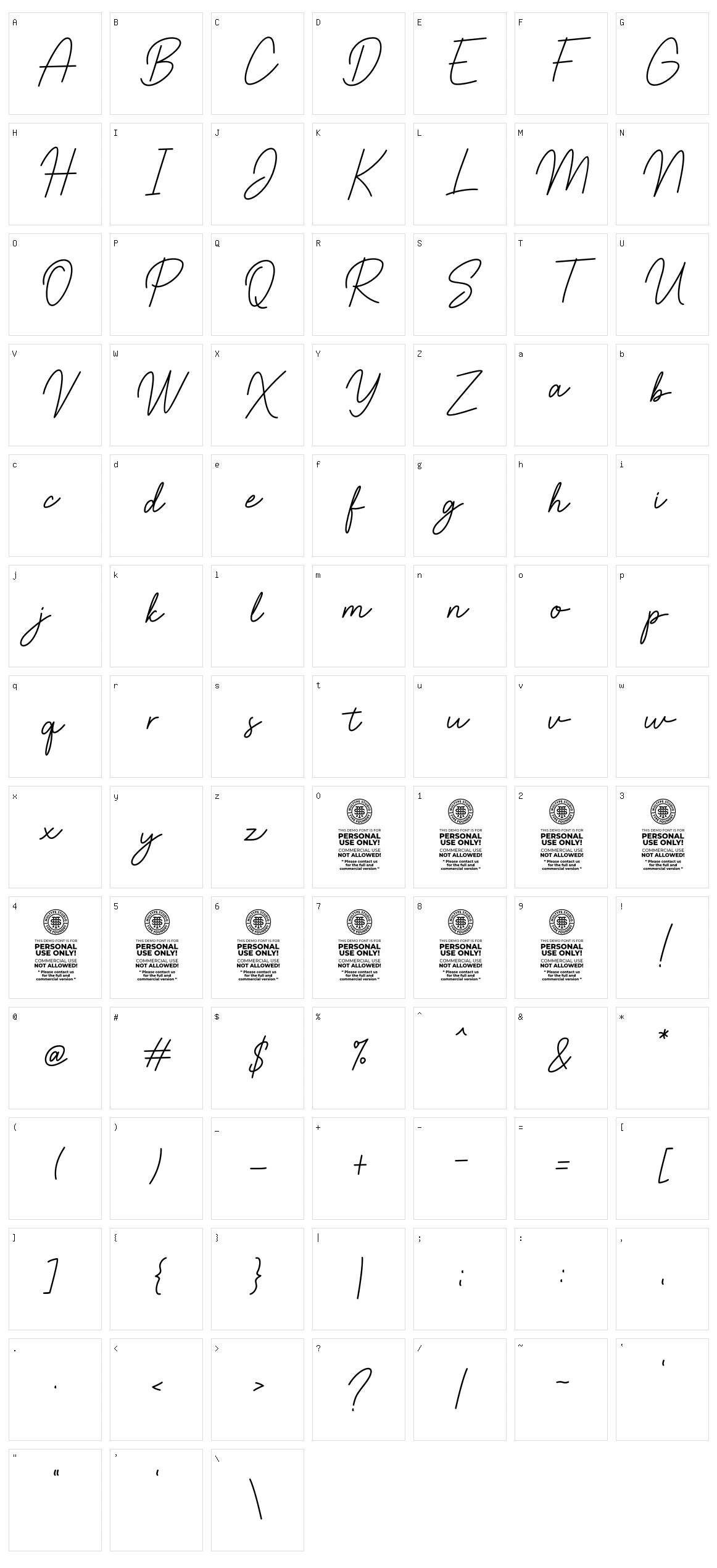 Mashiny Character Set