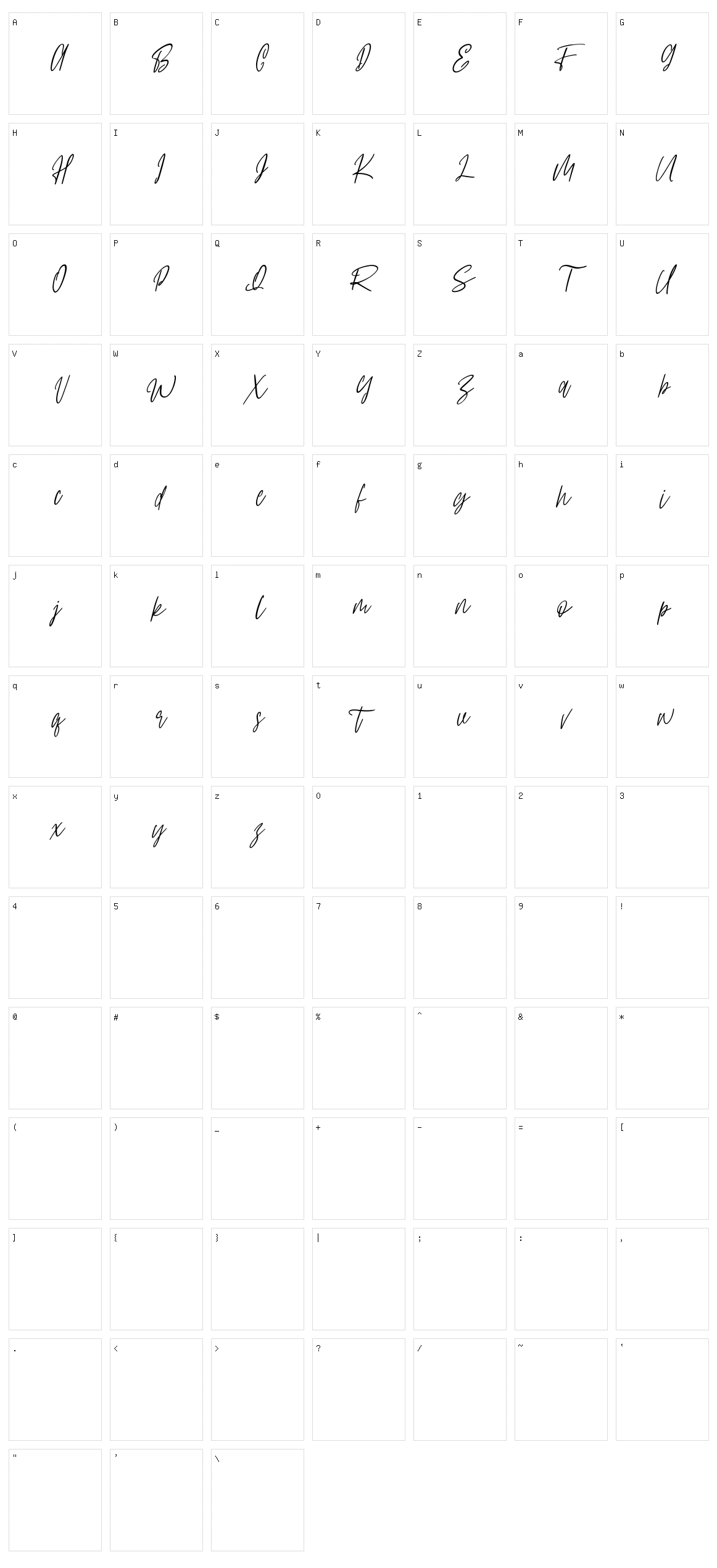 Mashpoints Character Set