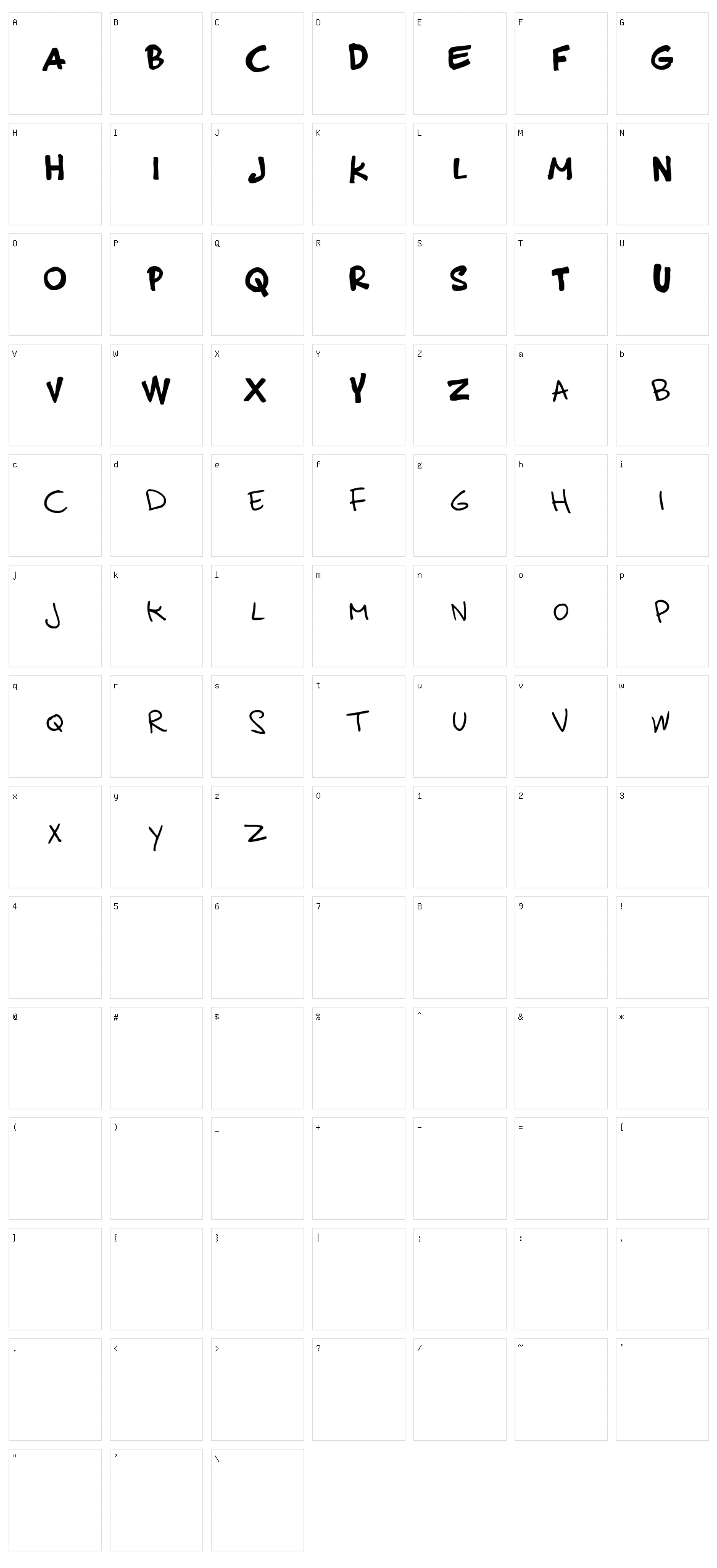 Matapacos Character Set