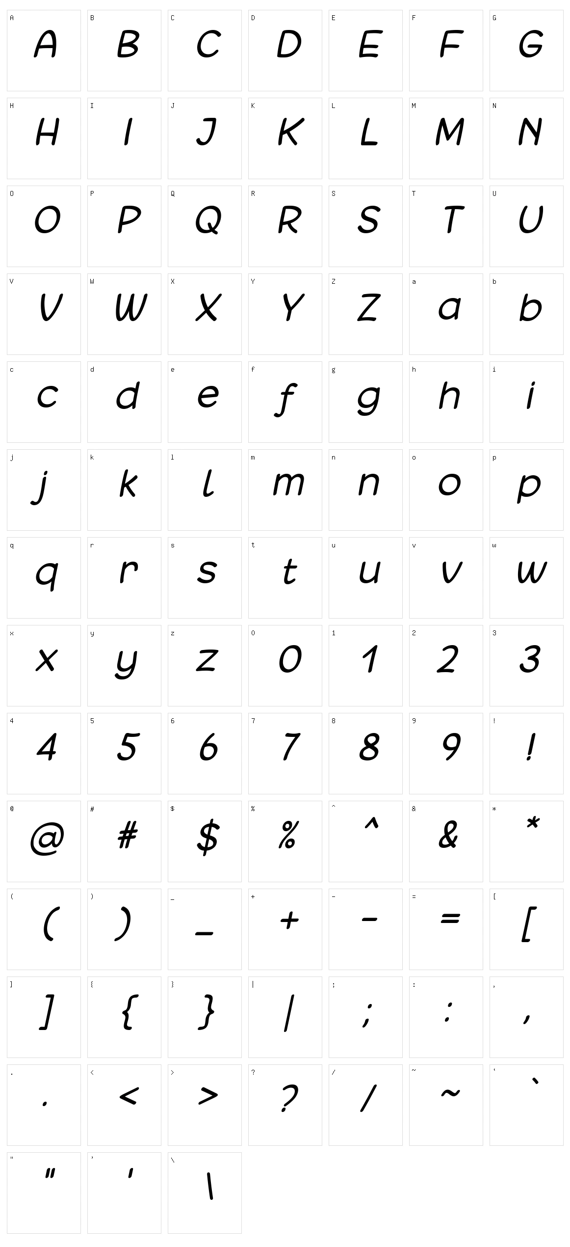 Matchinger Character Set