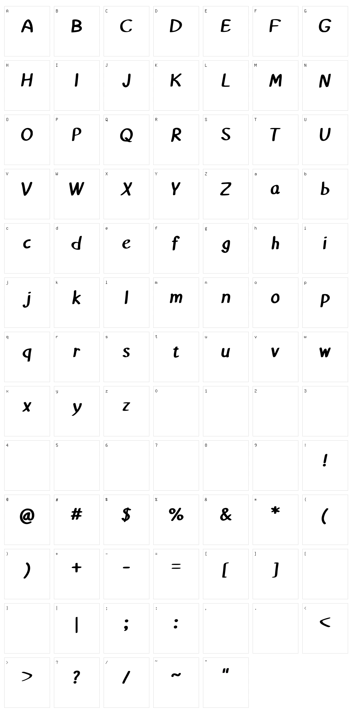 Matthiola Character Set